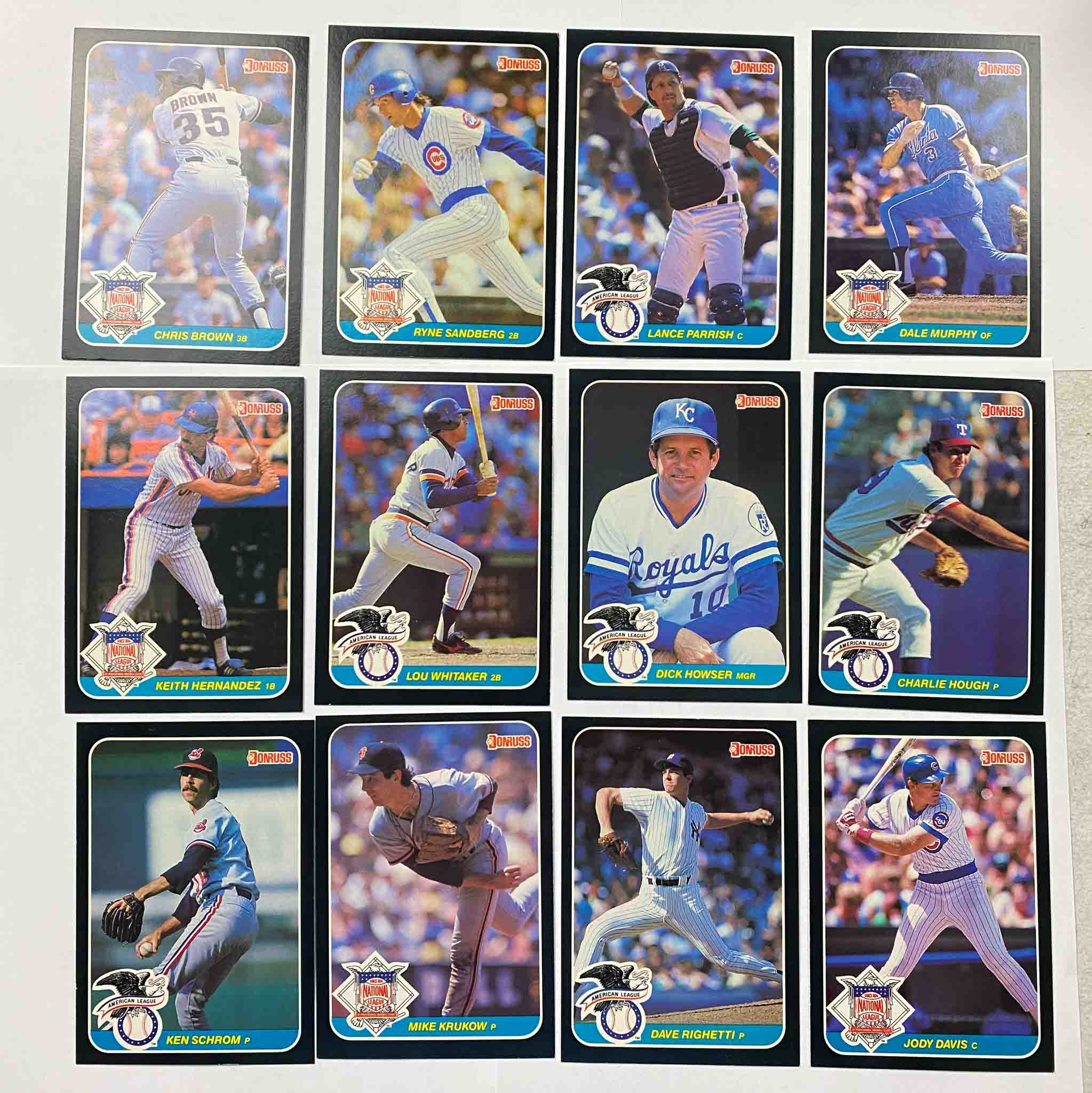 1986 Leaf Jumbo Baseball Cards Giant Sized 4x6 Used 48 Card Lot Donruss MLB + Checklist