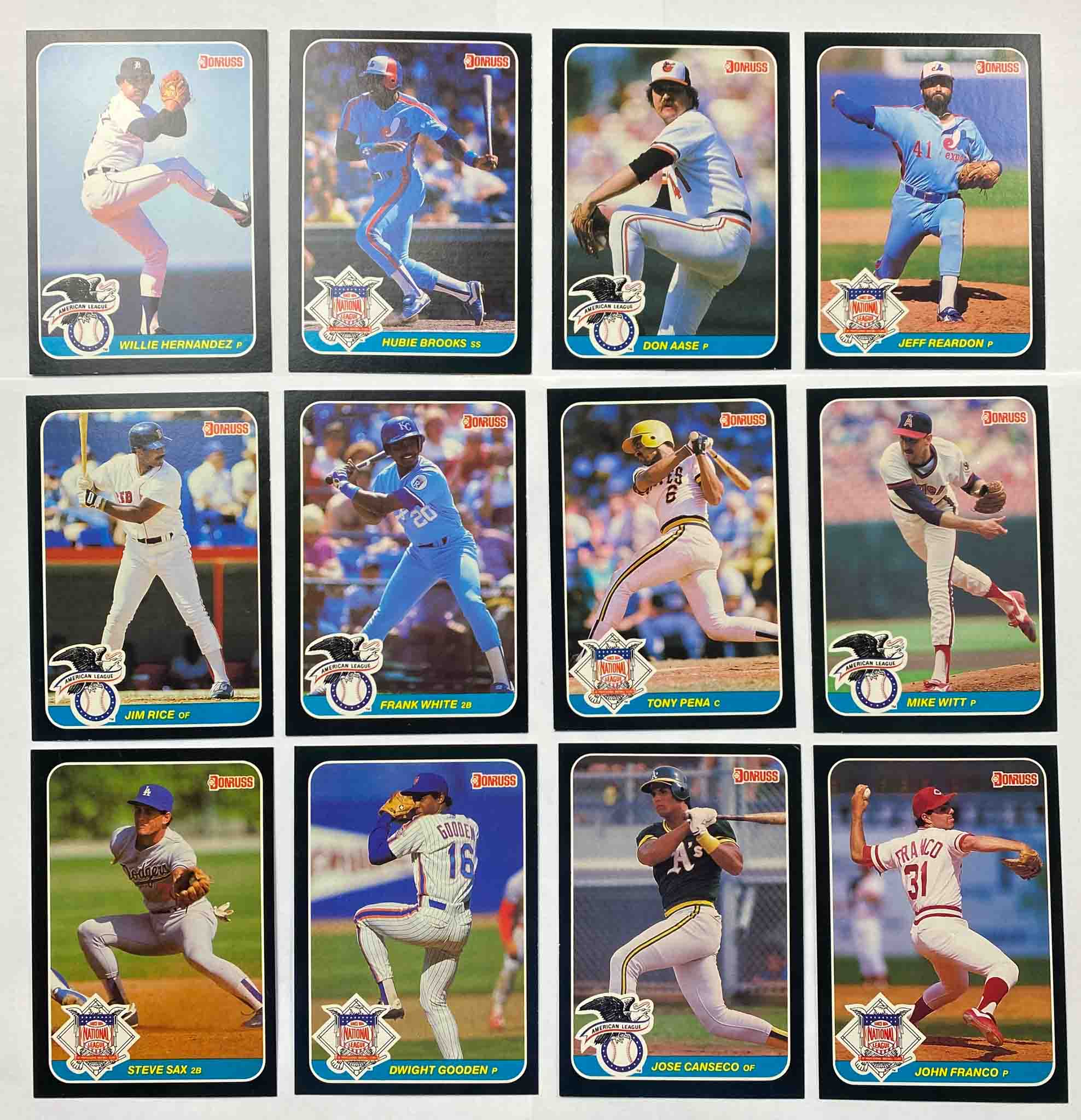 1986 Leaf Jumbo Baseball Cards Giant Sized 4x6 Used 48 Card Lot Donruss MLB + Checklist