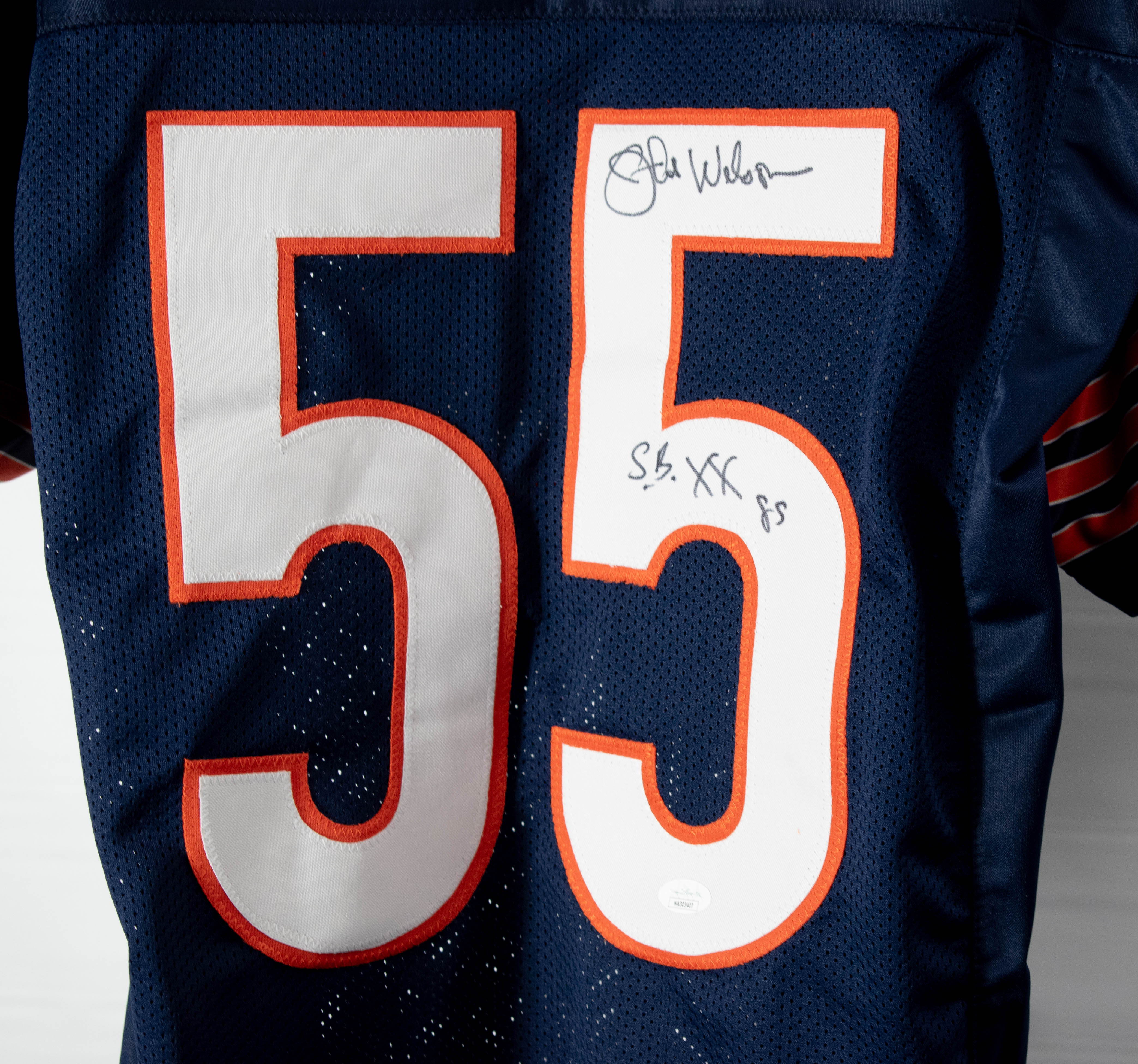 Otis Wilson CHICAGO BEARS 55 SIGNED Blue Jersey WITNESS COA JSA