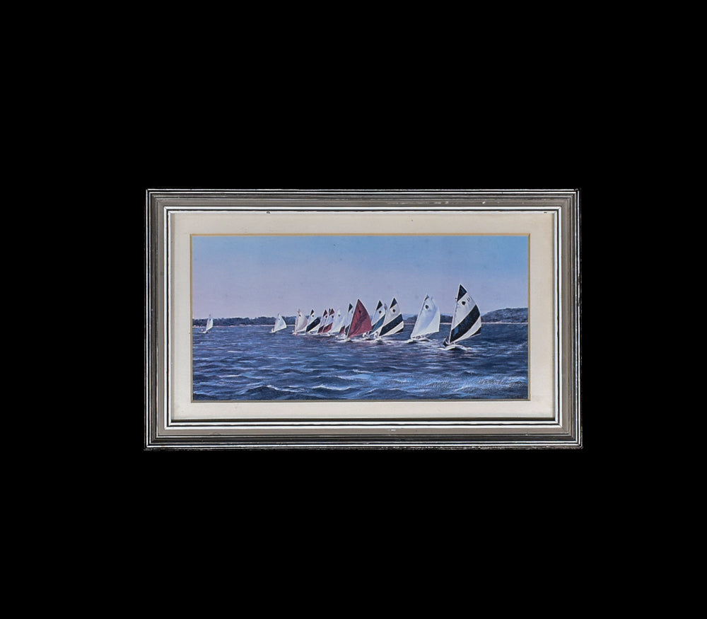 Wind Sailing Art Print Framed Alan Price  7x11 Framed Sail Boat Artwork