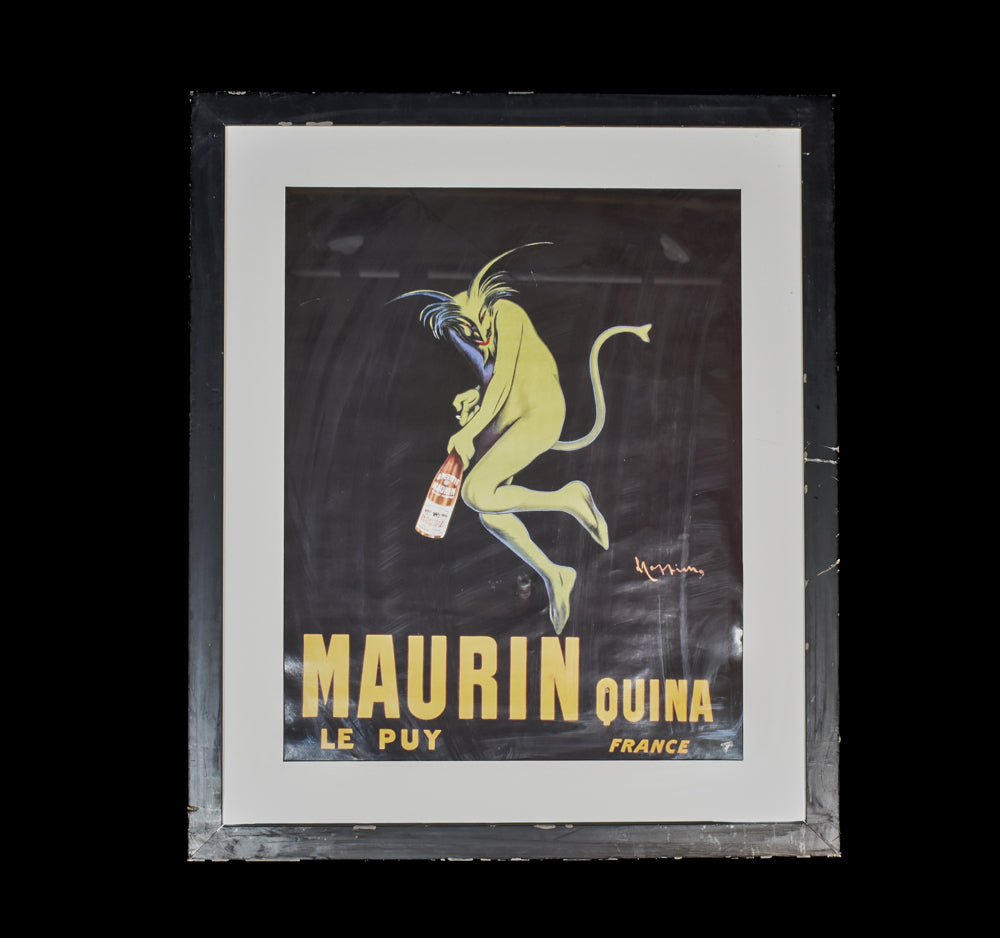 Maurin Quina Le Puy France Framed Poster Vintage Collectible 20x24