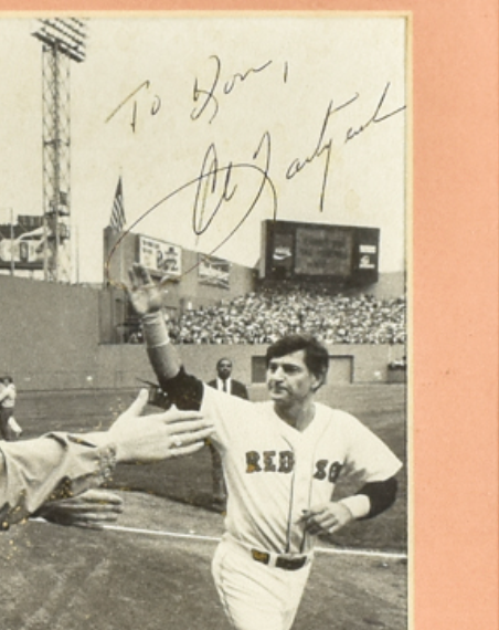 Vintage Boston Red Sox Framed Signed Photo CARL YASTRZEMSKI