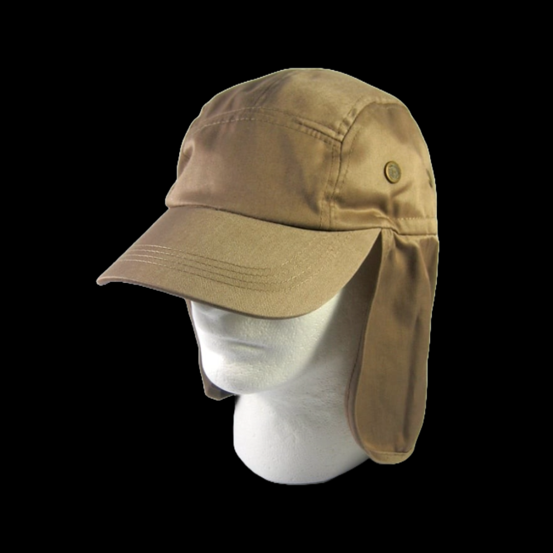 Outdoors hiking Camping Brown Hat Medium Cap Vented Ear Cover IN Motion Design Adult M