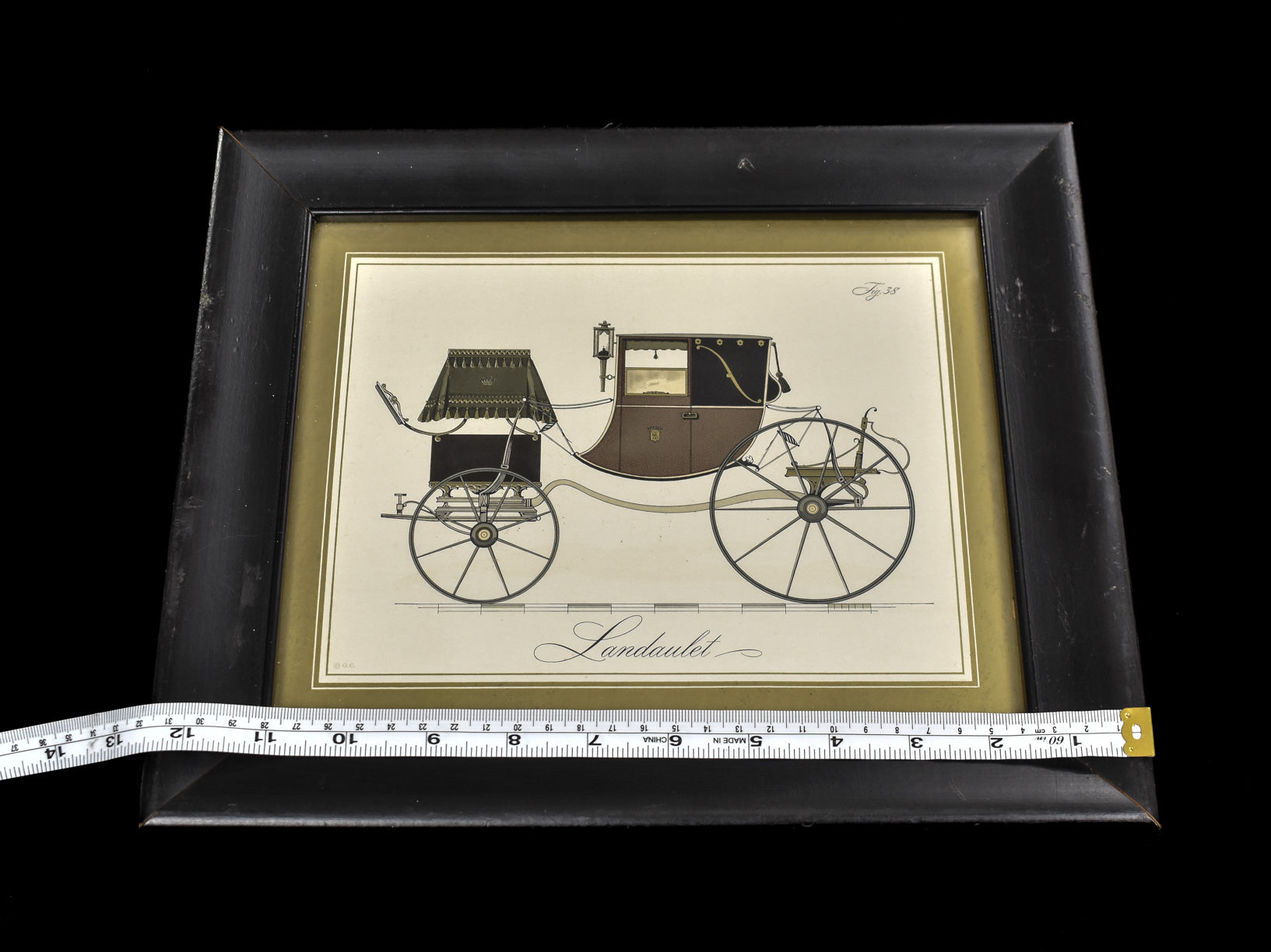 LANDAULET MOTOR CAR PICTURE Vintage Auto Framed Fig 38 Framed 8 x 10 Framed