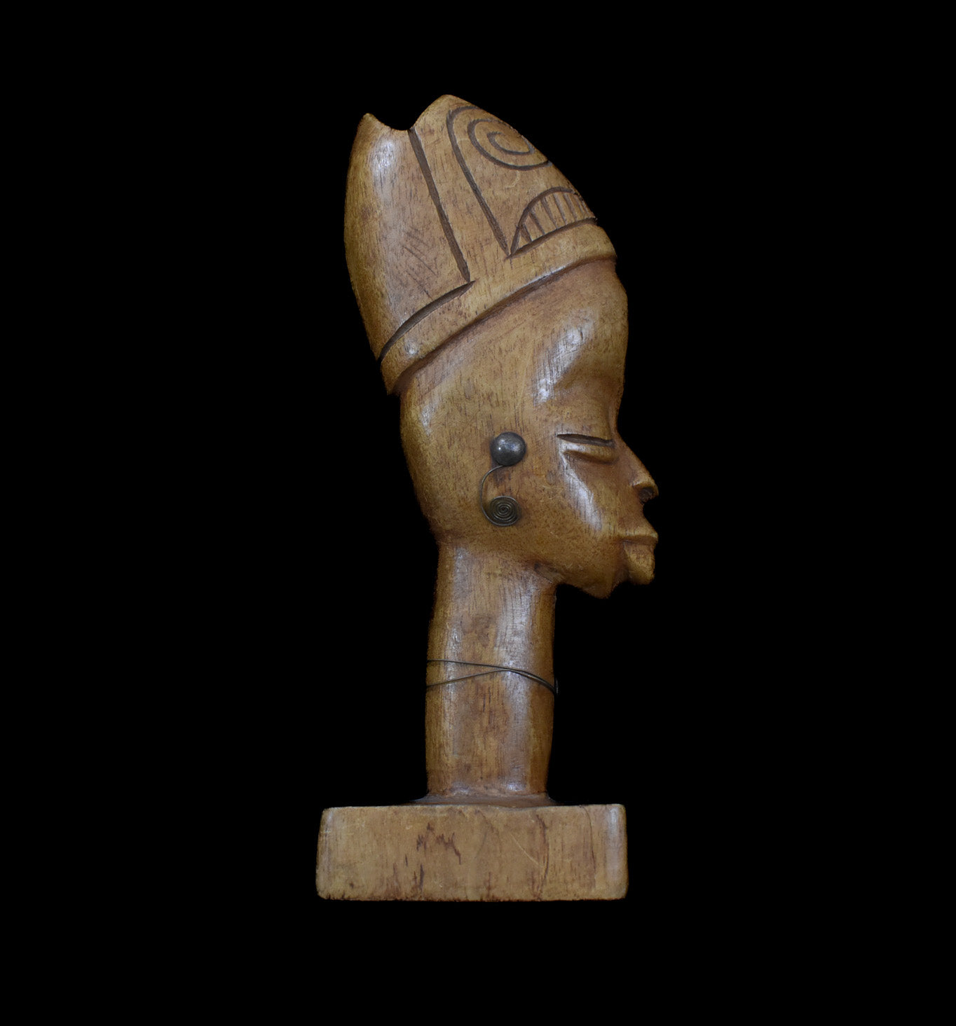 African Woman Wood Carving Statue Used Custom Piece