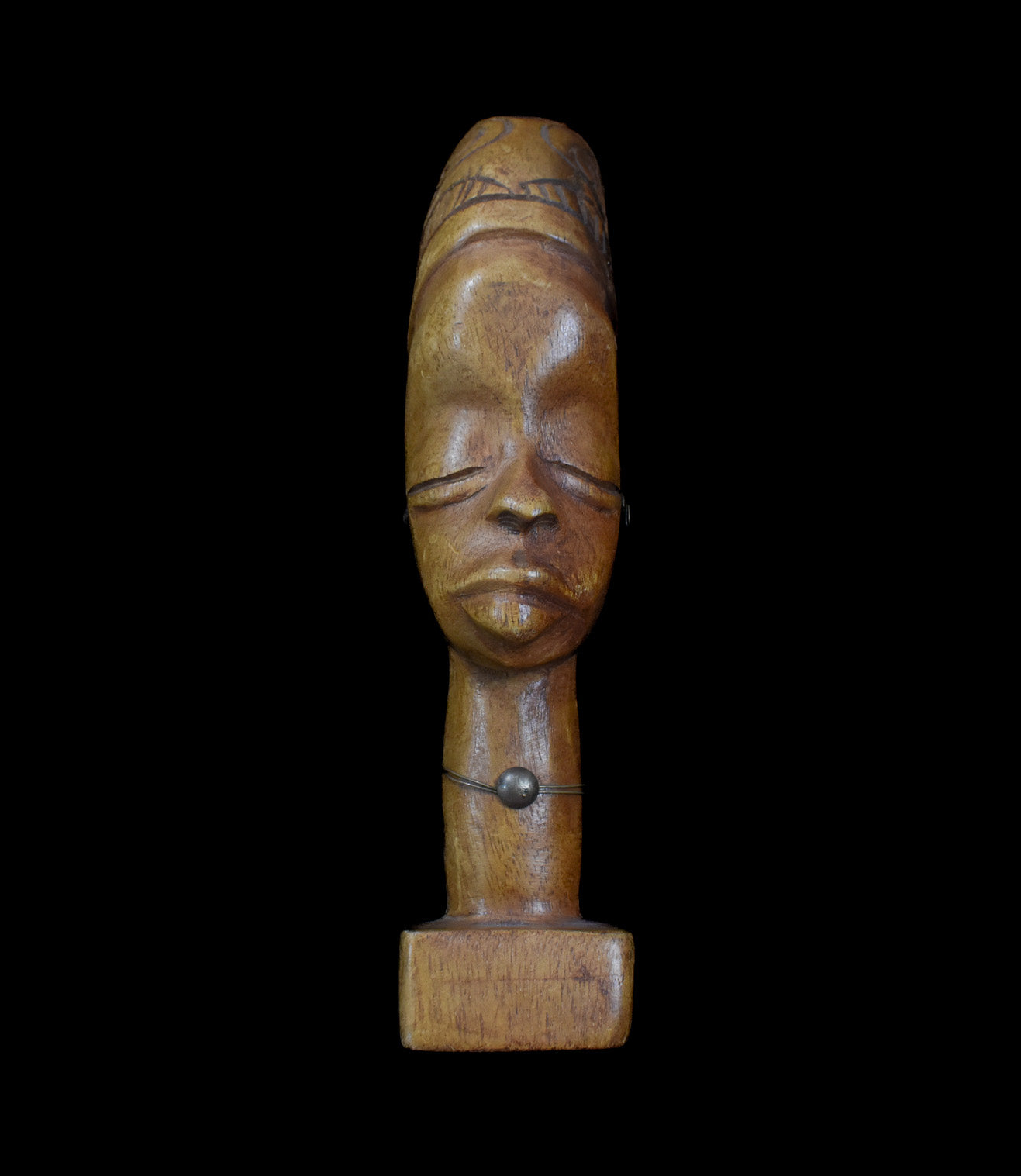 African Woman Wood Carving Statue Used Custom Piece