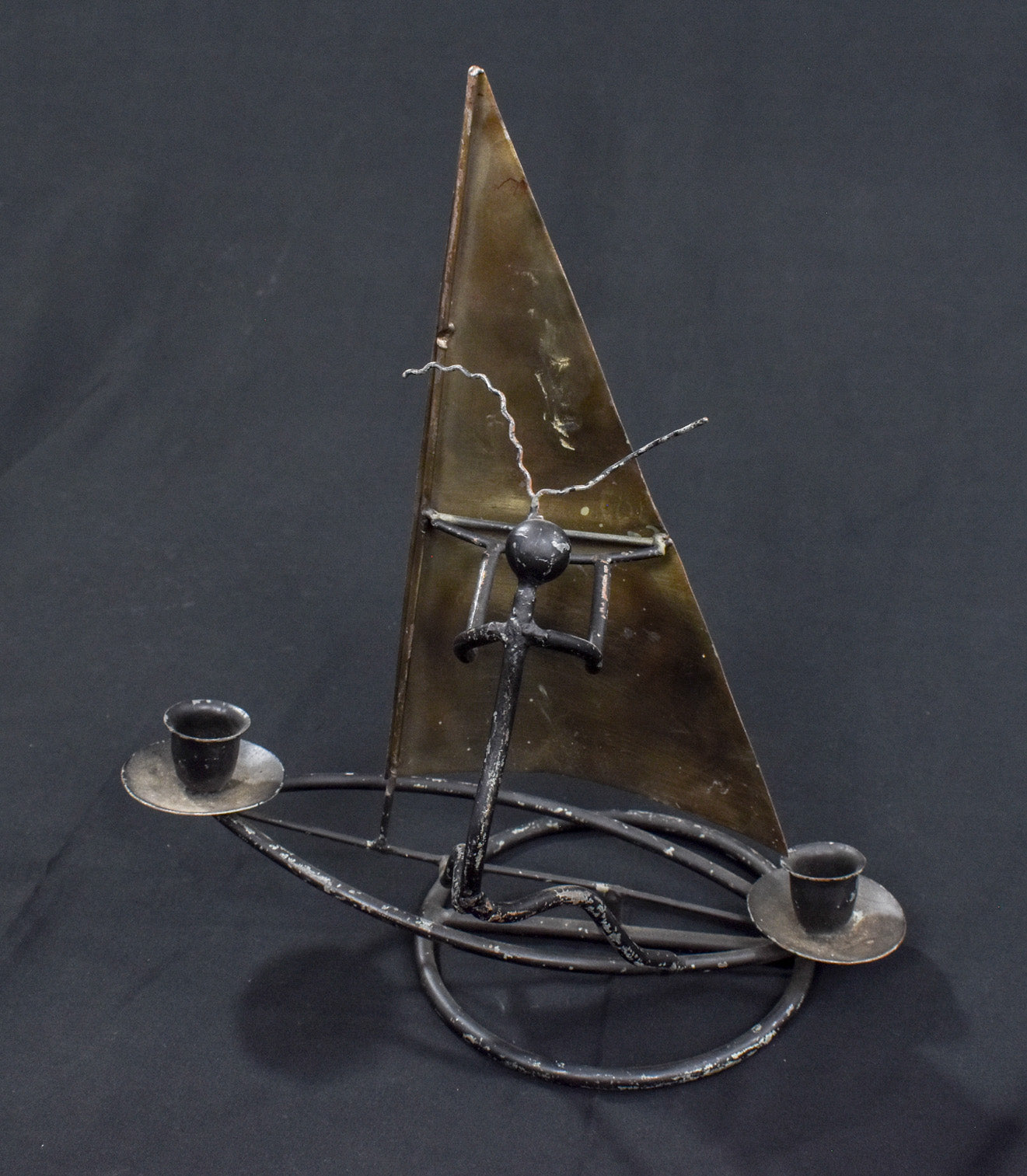 Ant Sail Metal Candle Holder Dual Mental Custom Made Piece Used