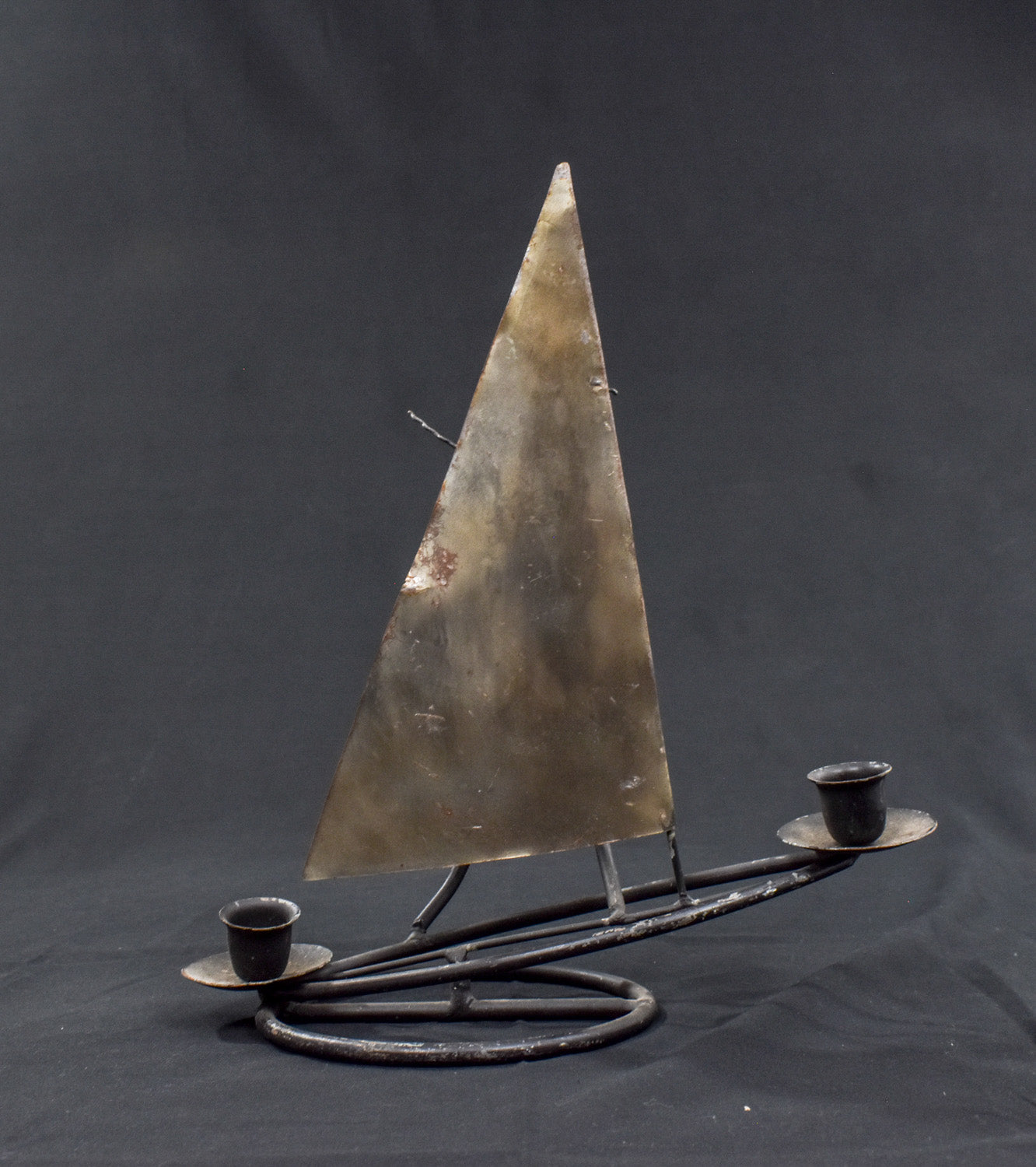 Ant Sail Metal Candle Holder Dual Mental Custom Made Piece Used