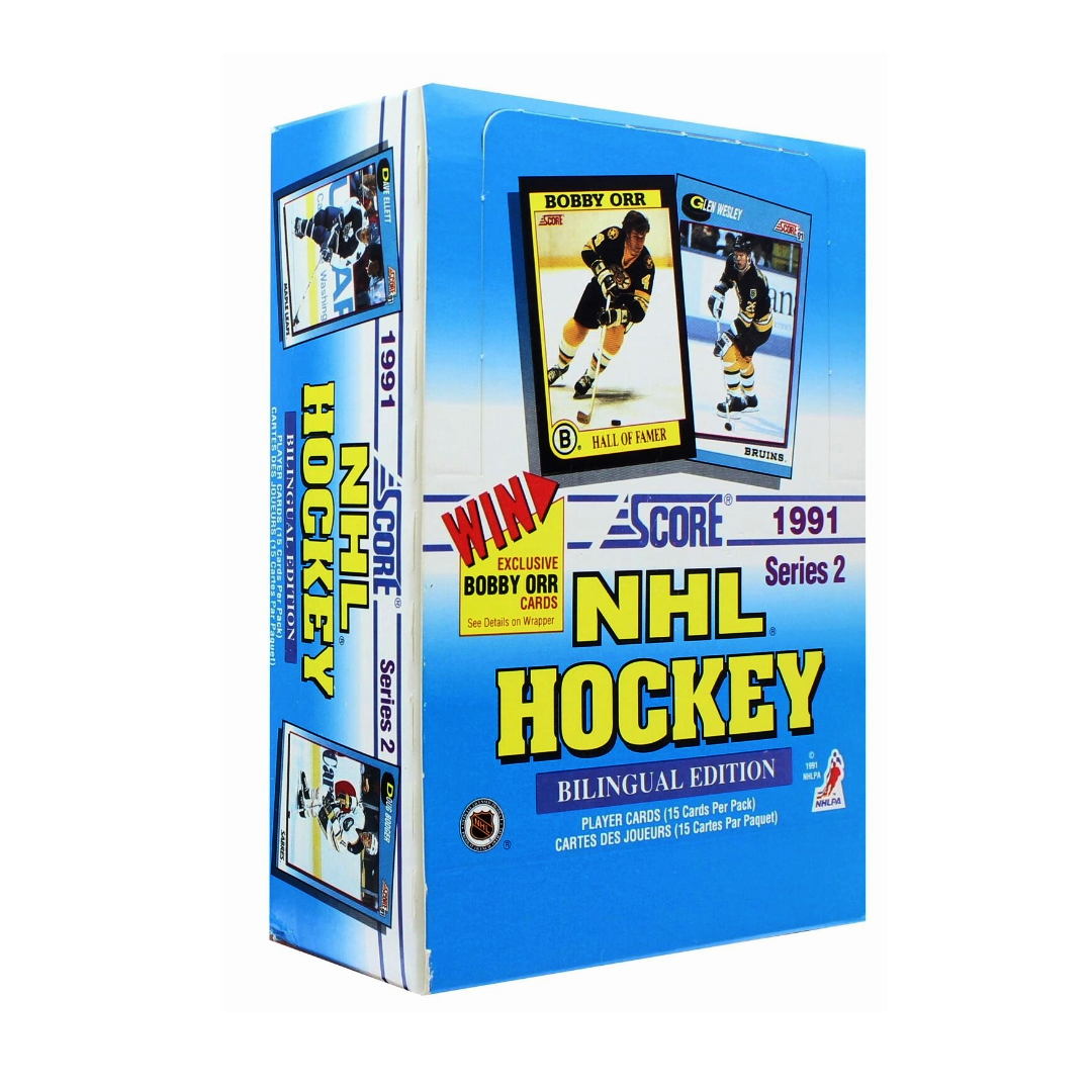 1991-92 Score NHL Hockey Series 2 Bilingual Edition Wax Box 36 Packs