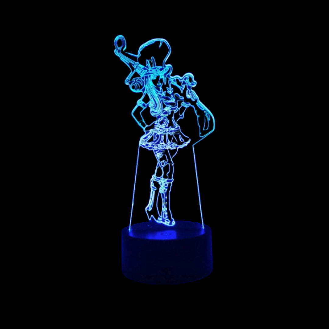 League of Legends LED Multi Color Nightlight 3D Caitlyn The Sheriff of Piltover Festival Gift