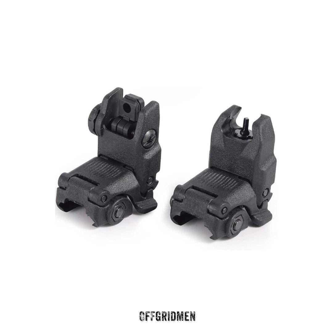 Flip Up Sights Front & Rear Folding Lightweight Sights NEW