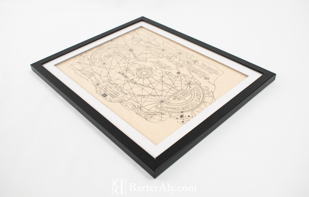 Goonies Framed Printed Map Used