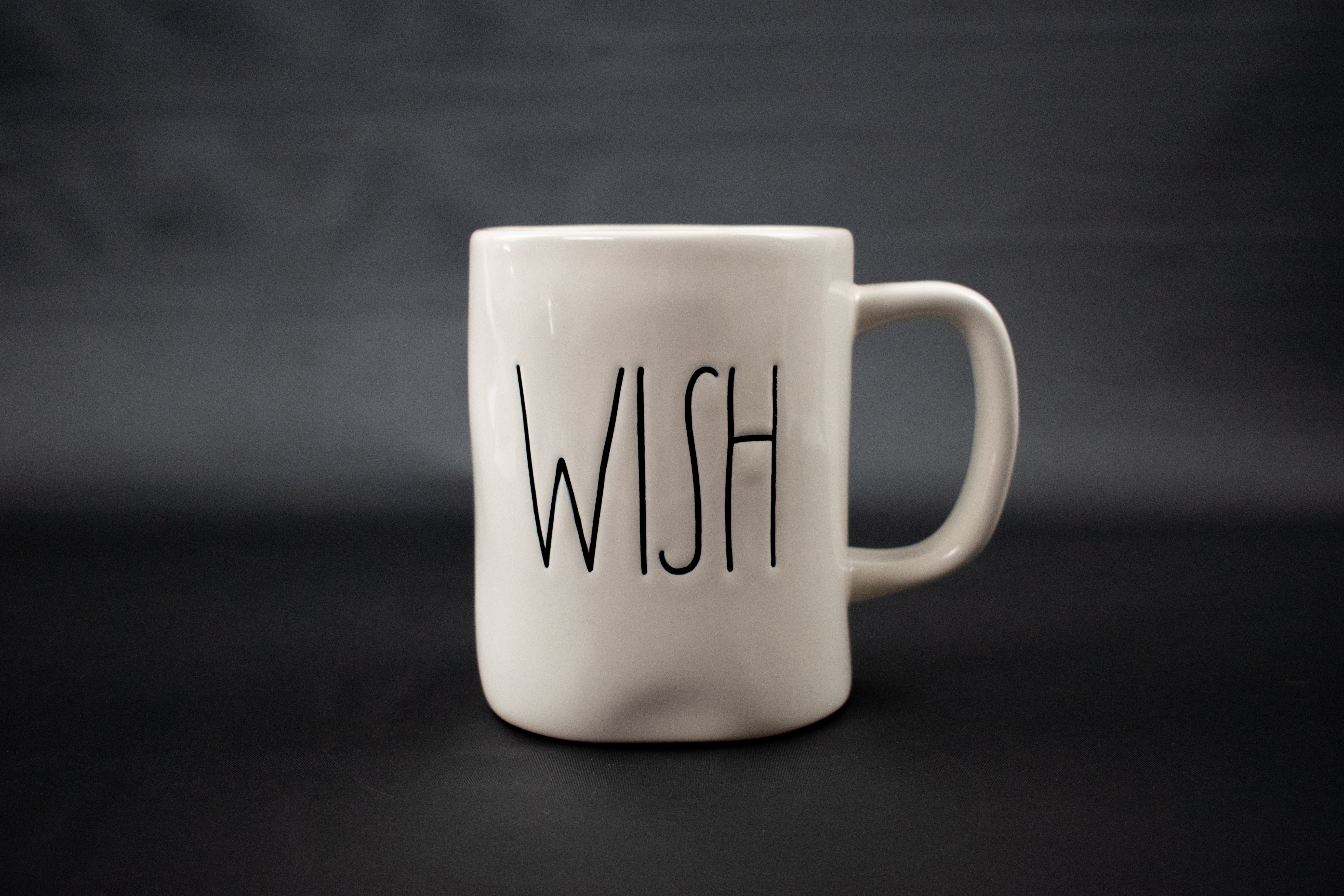 Rae Dunn Mug Coffee Cup Ceramic WISH Farmhouse Style By Magenta