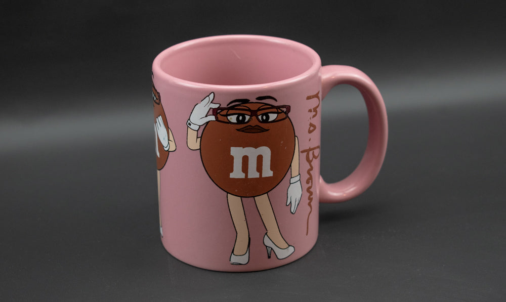 Ms. Brown M&M’s Pink Coffee Cup Used Collectible M&Ms Cup Vintage