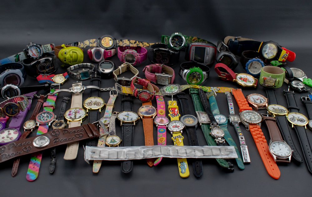 Watch Lot Used Wrist Watch Mixed Bulk Lot 55 Watches Parts Untested