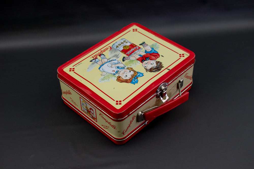 Campbells Soup Lunch Box Vintage Red Used Tin Lunch Box