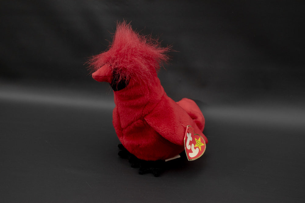 Mac Beanie Baby TY Vintage Plush Red Cardinal Animal 1999 PE Pellets