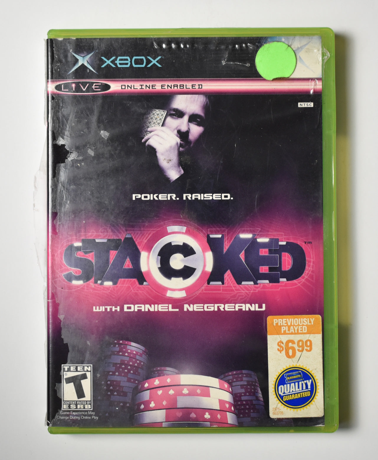 Xbox Stacked Poker Raised Microsoft xbox Original Video Game Used