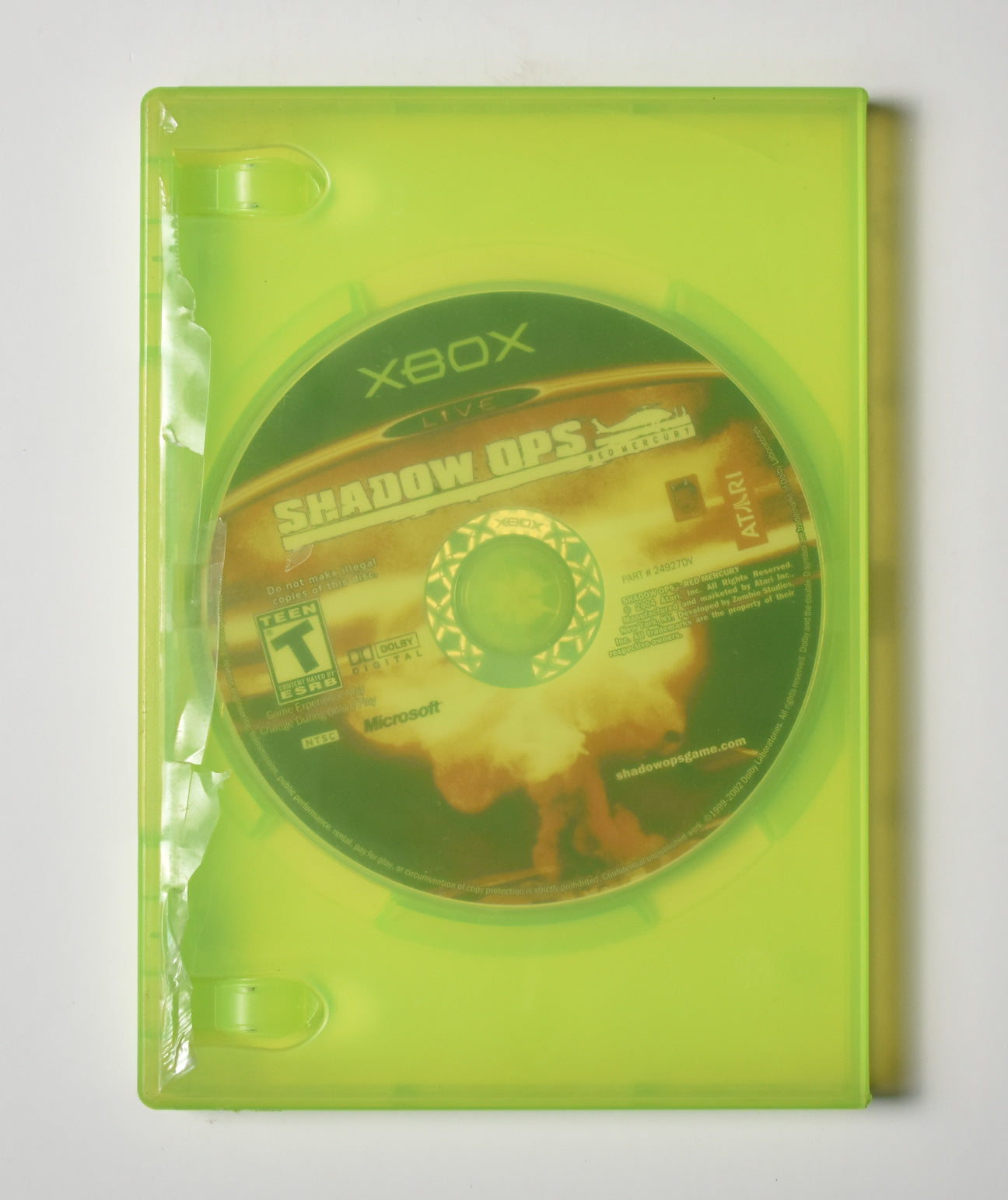 Xbox Shadow Ops Game No Cover Microsoft Video Game Used