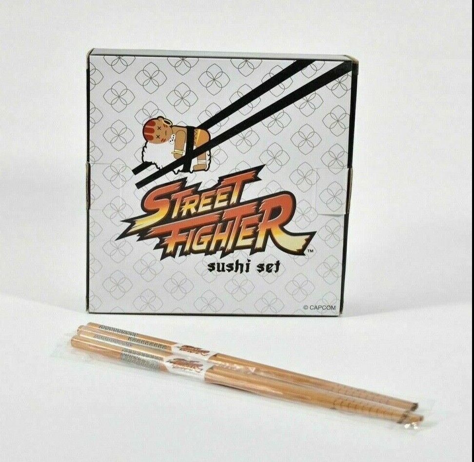 Capcom Street Fighter Sushi Set With Chopsticks Authentic