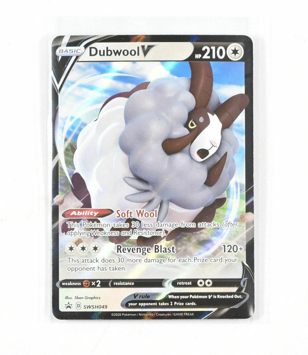 Dubwool Soft Wool Pokemon Card SWSH049 Promo Card 2020