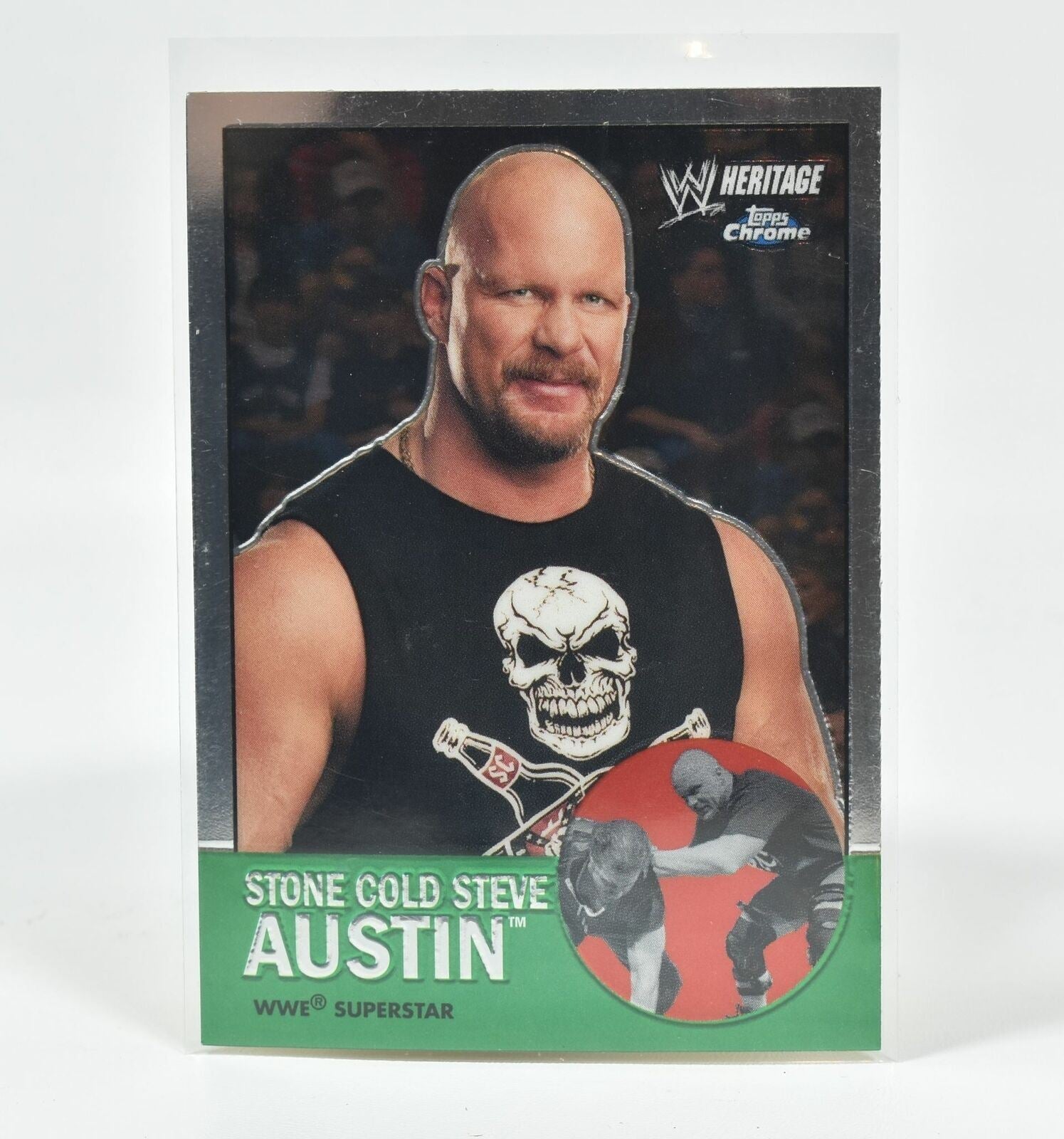 Stone Cold Steve Austin Topps Chrome Wrestling card 2007 Superstar Card Heritage