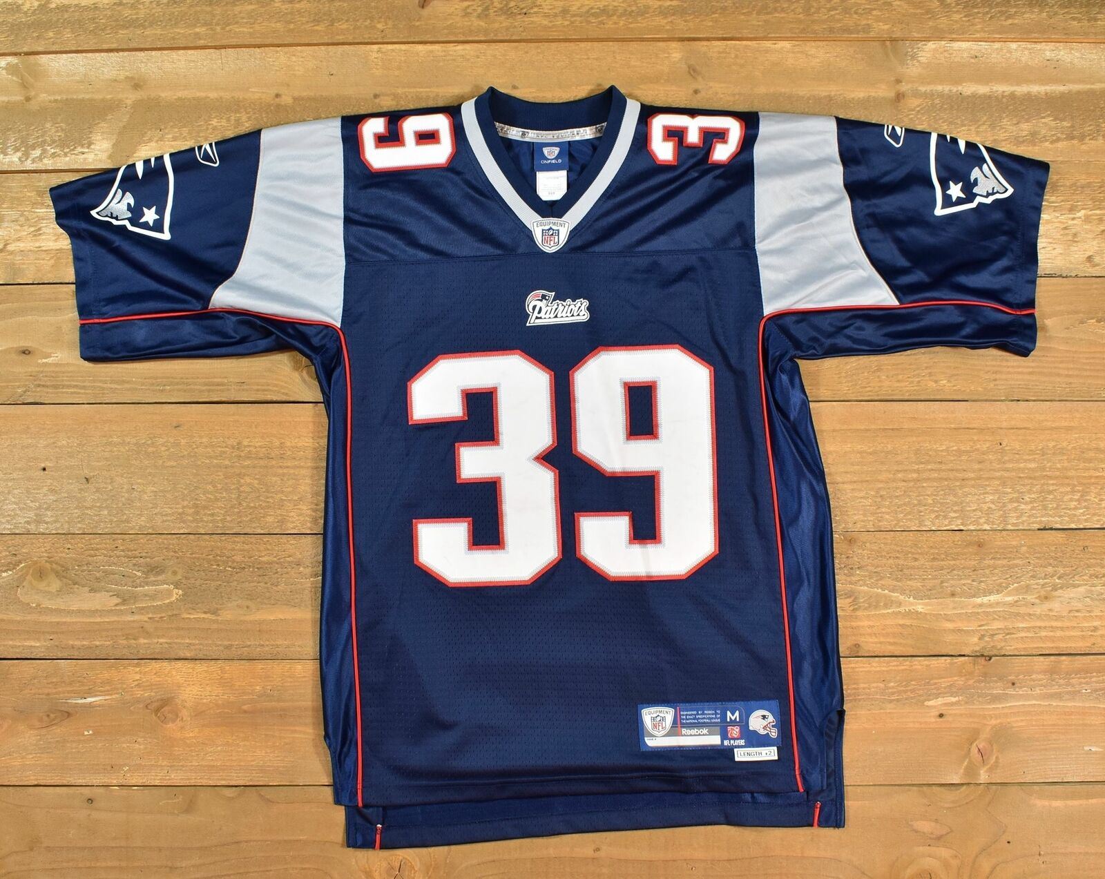 New England Patriots Jersey Authentic on Field 39 Woodhead Mens Medium Used