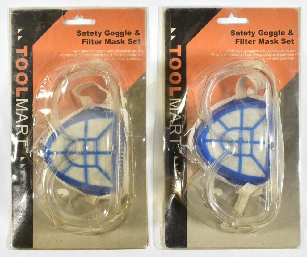 Goggles And Filter Mask Set Tool Mart NEW Set of 2