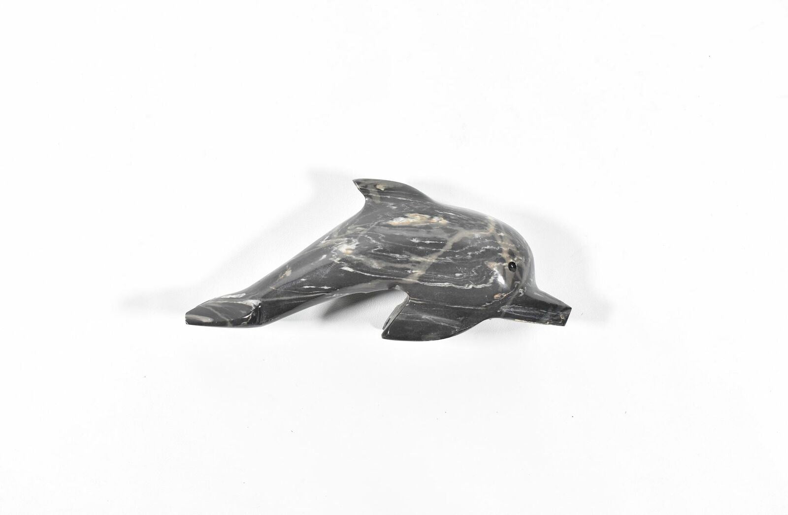 Marble Dolphin Black 5.5 Inch Used Shelf Decor Display