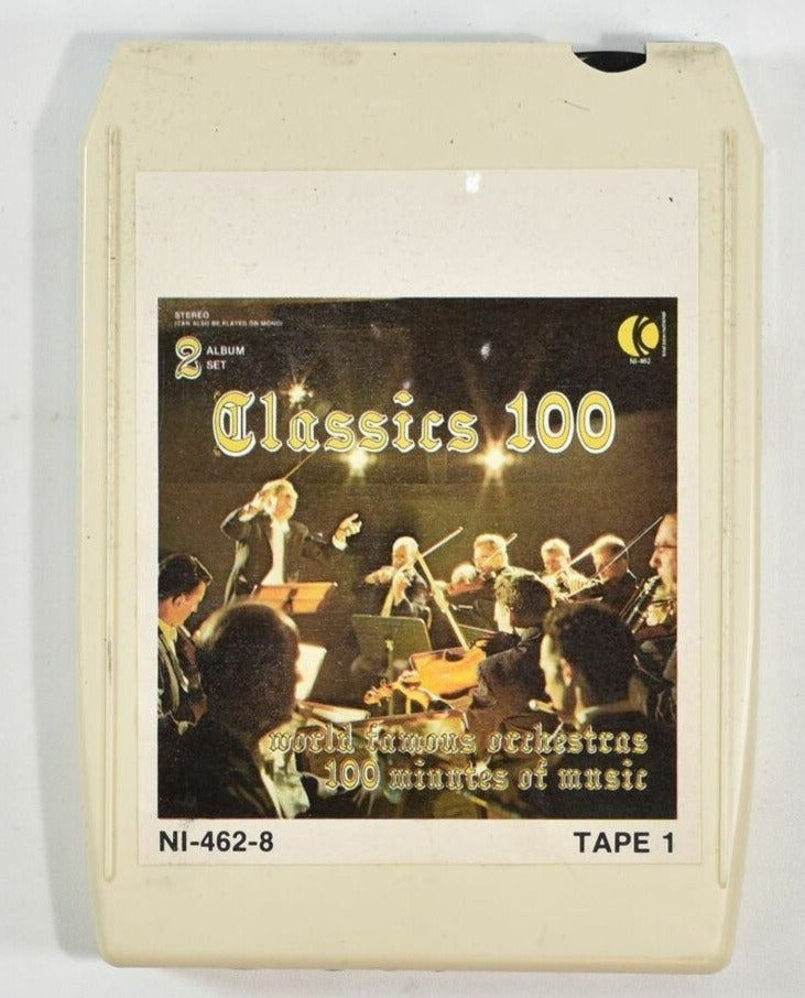 Classics 100 8 track tape used Orchestras 100 minutes Tape 1