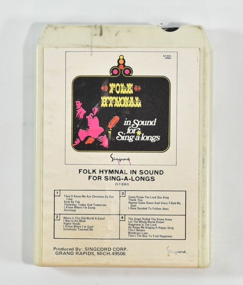 Folk Hymnal In Sound For sing a longs 8 track tape used