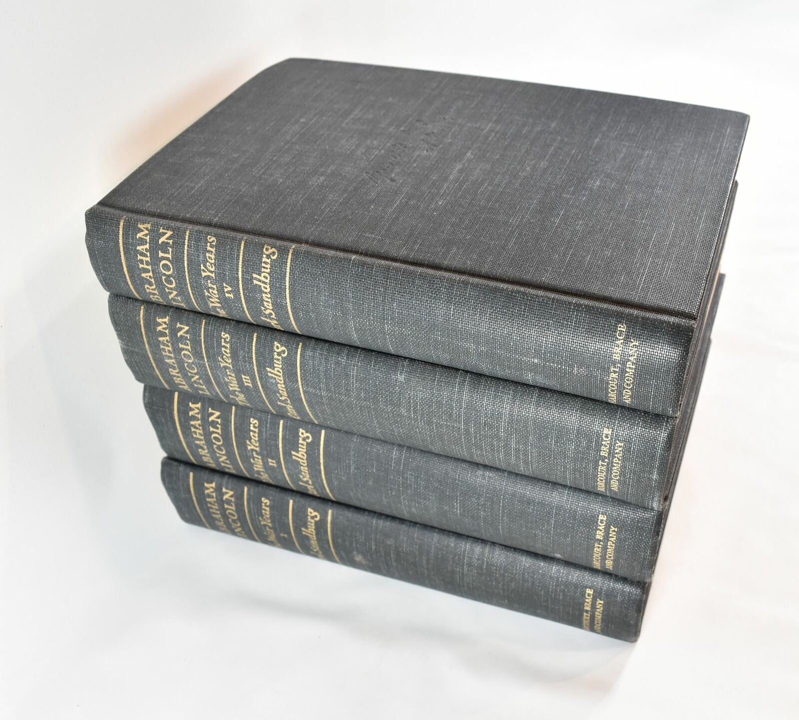 Abraham Lincoln The War Years Complete Book Set Used Carl Sandburg