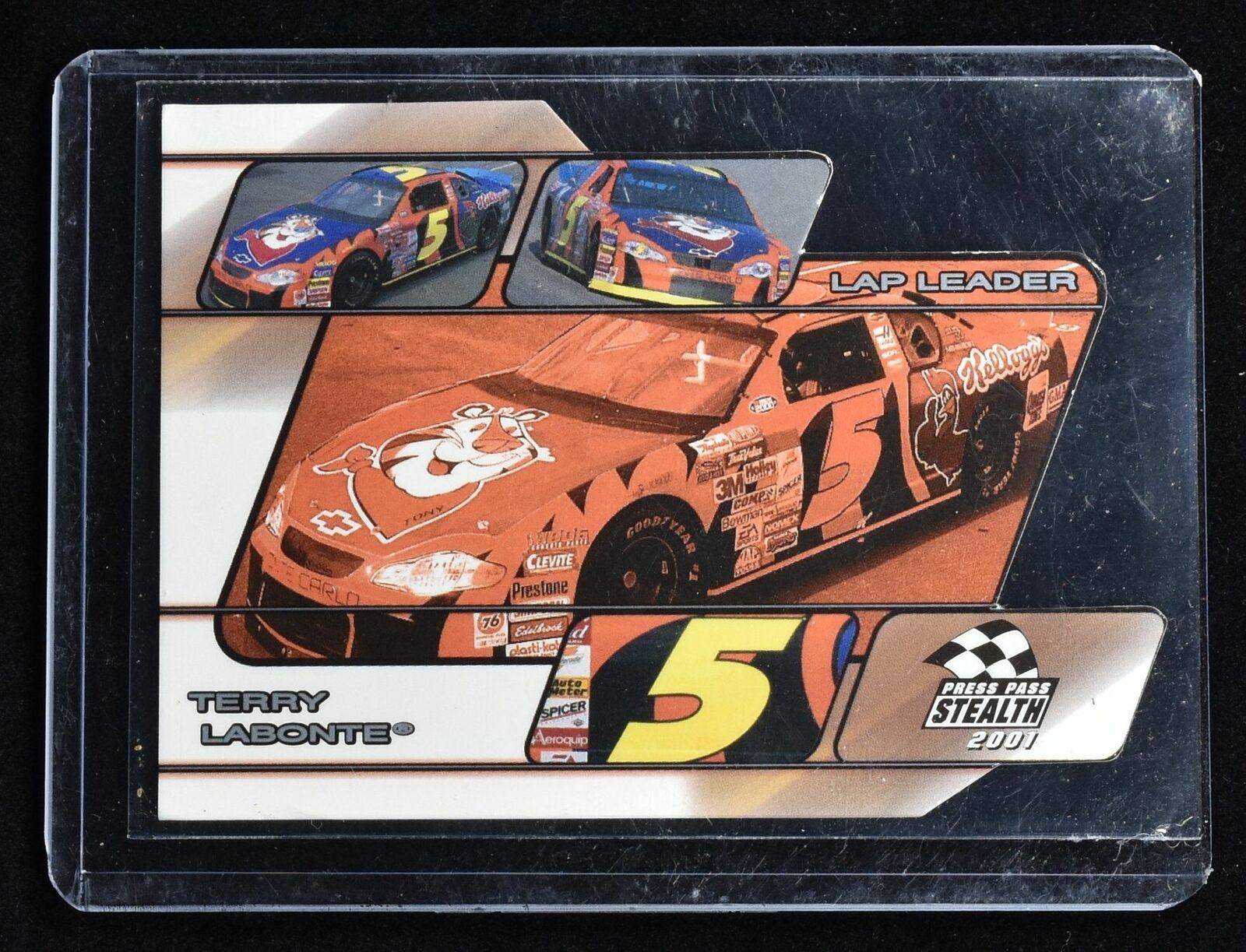 Terry Labonte Press Pass Stealth 2001 Lap Leader LL 21 / 36 Number 5 Kelloggs