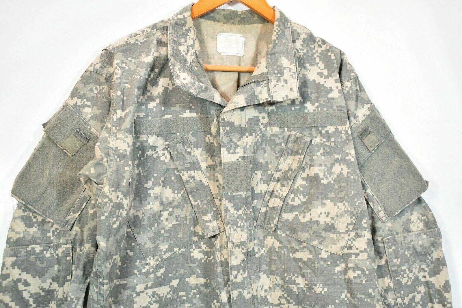 Army Combat Top Jacket Coat Small Long Digital Camo Military Top Used