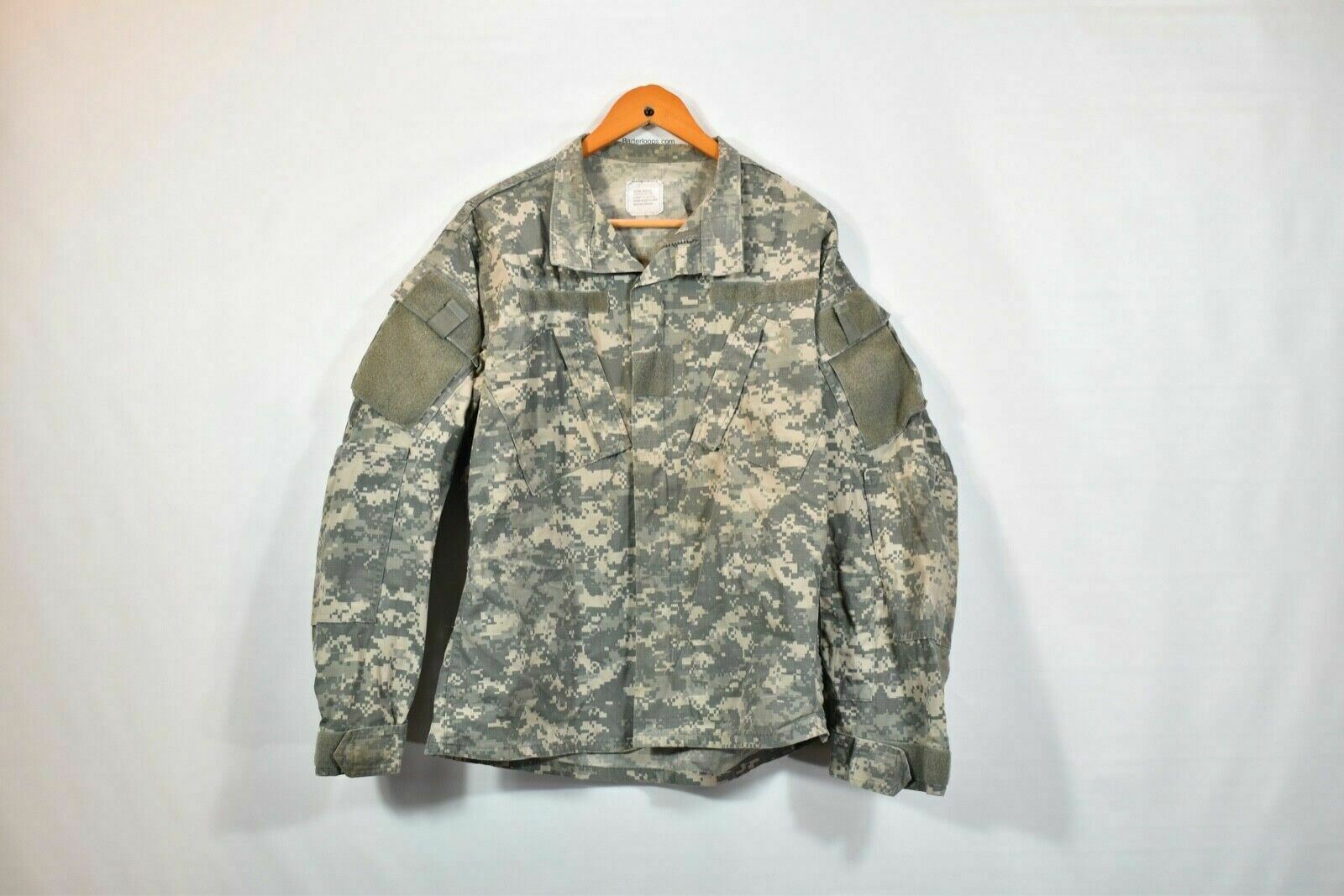 Army Combat Top Jacket Coat Small Long Digital Camo Military Top Used