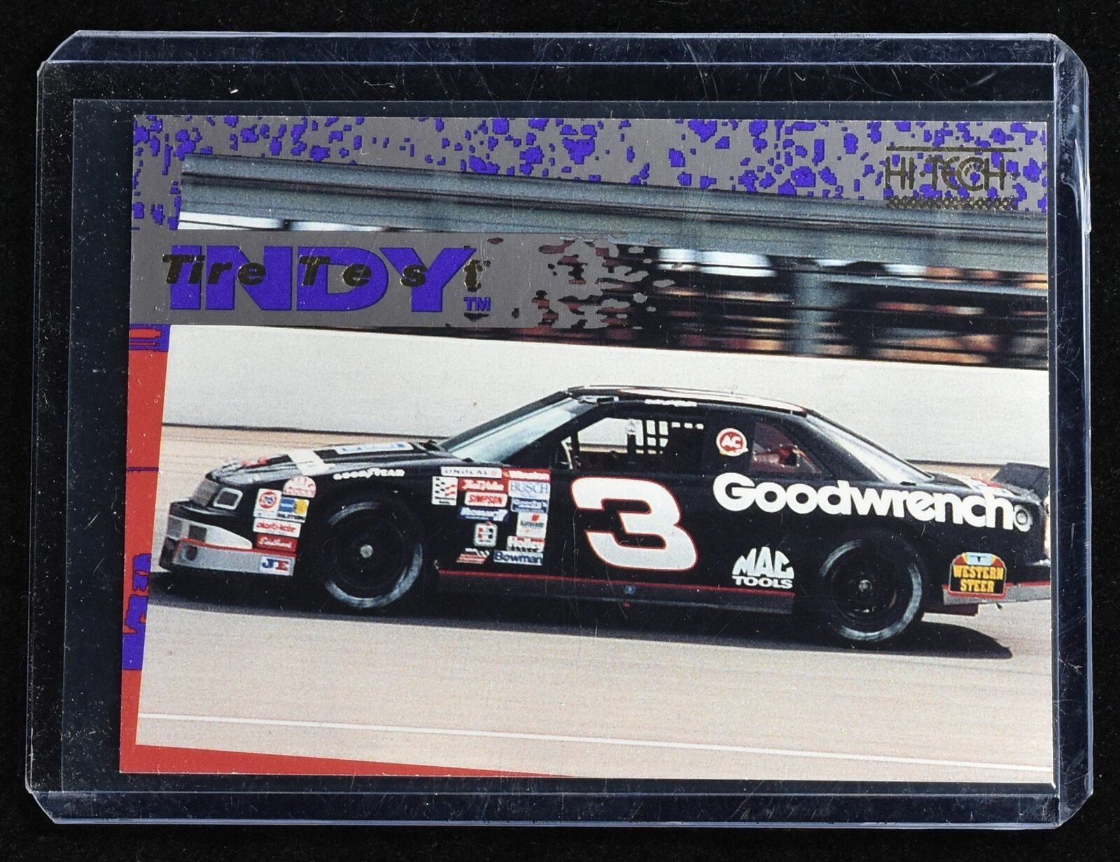 Dale Earnhardt HI Tech Tire Test Nascar Card No. 1 1993