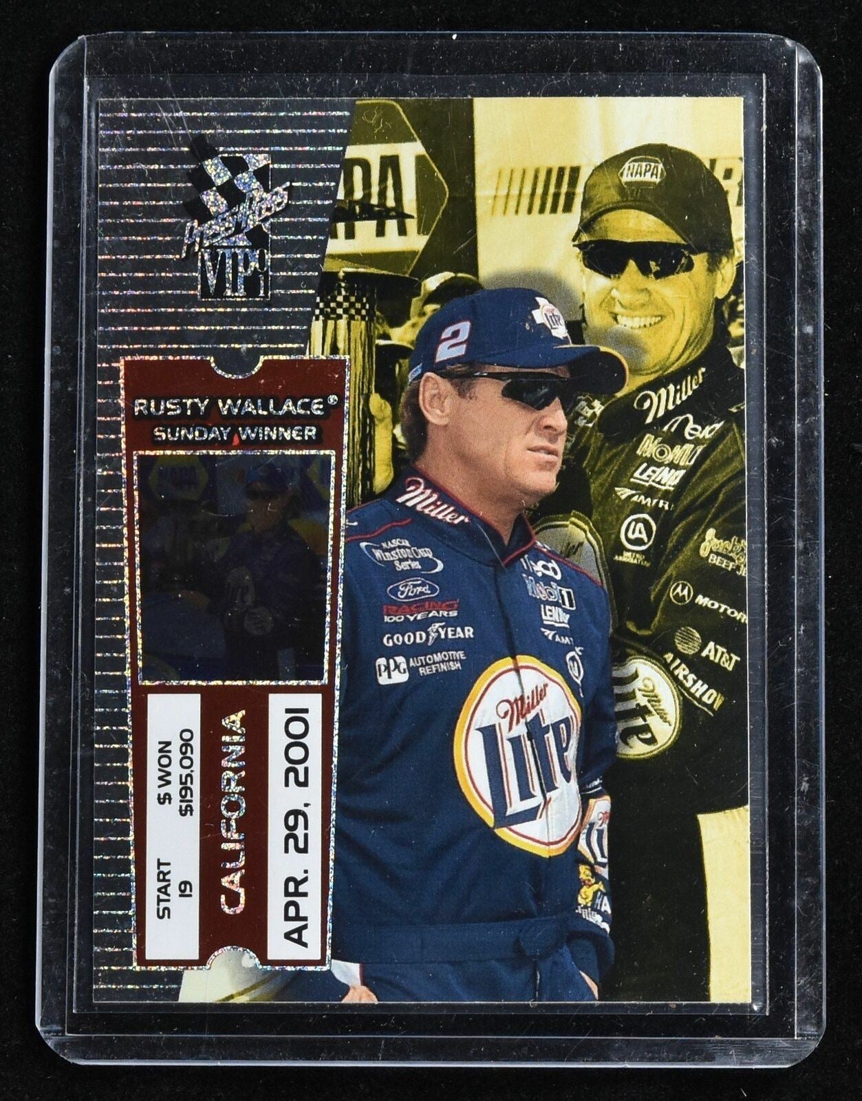 Rusty Wallace Press Pass 2001 X26 Nascar Racing Card