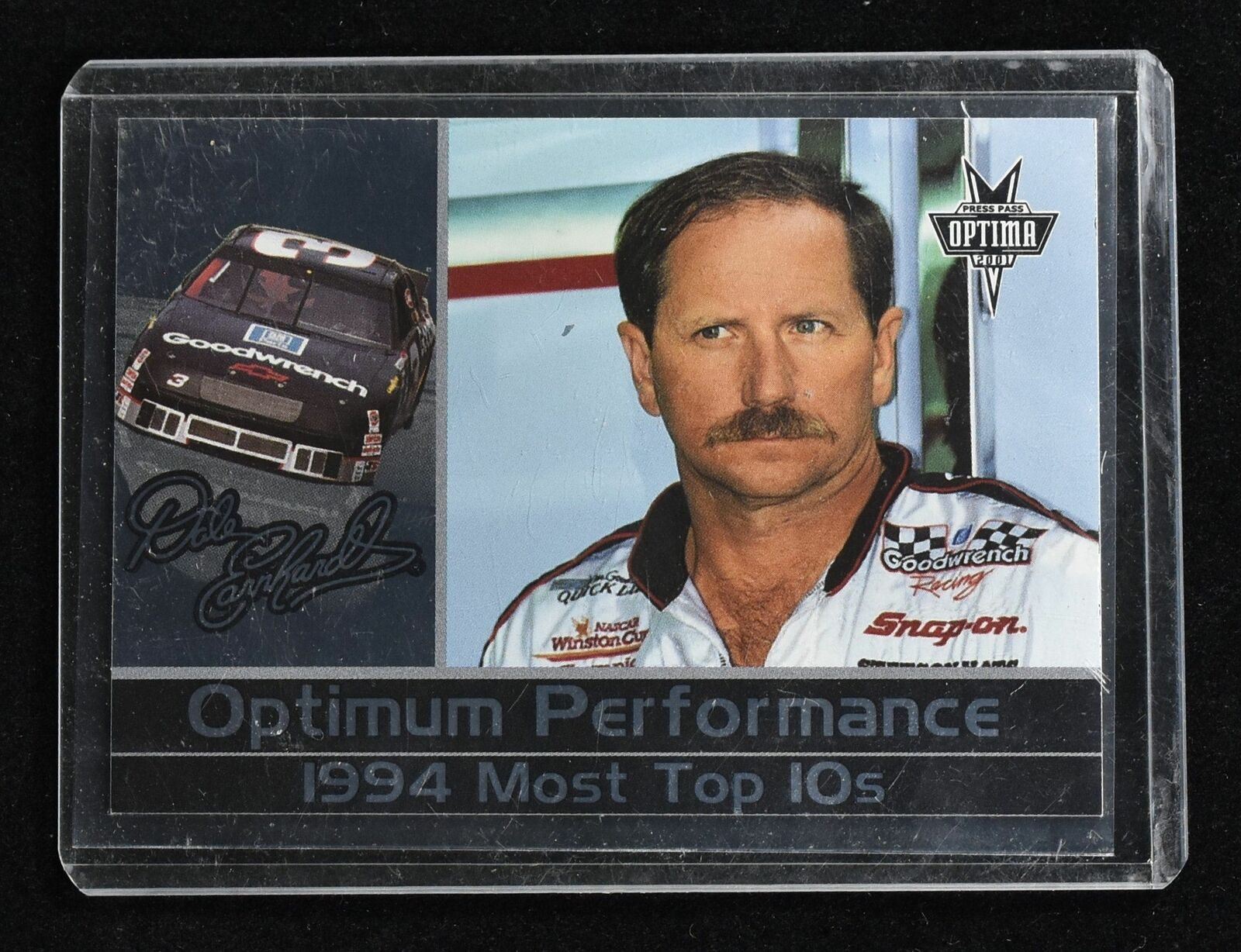 Dale Earnhardt 2001 Optima Press Pass DE 21 Nascar Racing Card