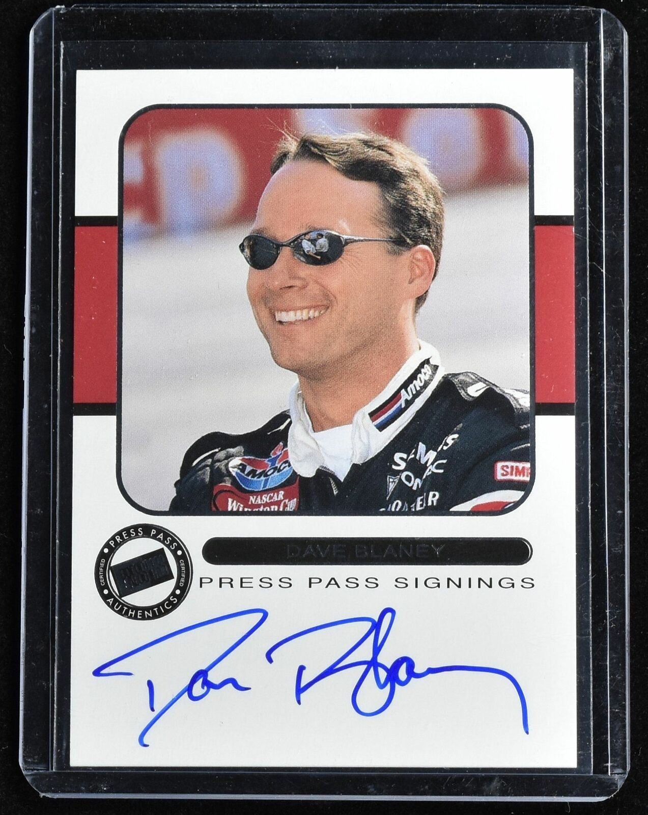 Dave Blaney Press Pass Signings 2001 Nascar Racing Card