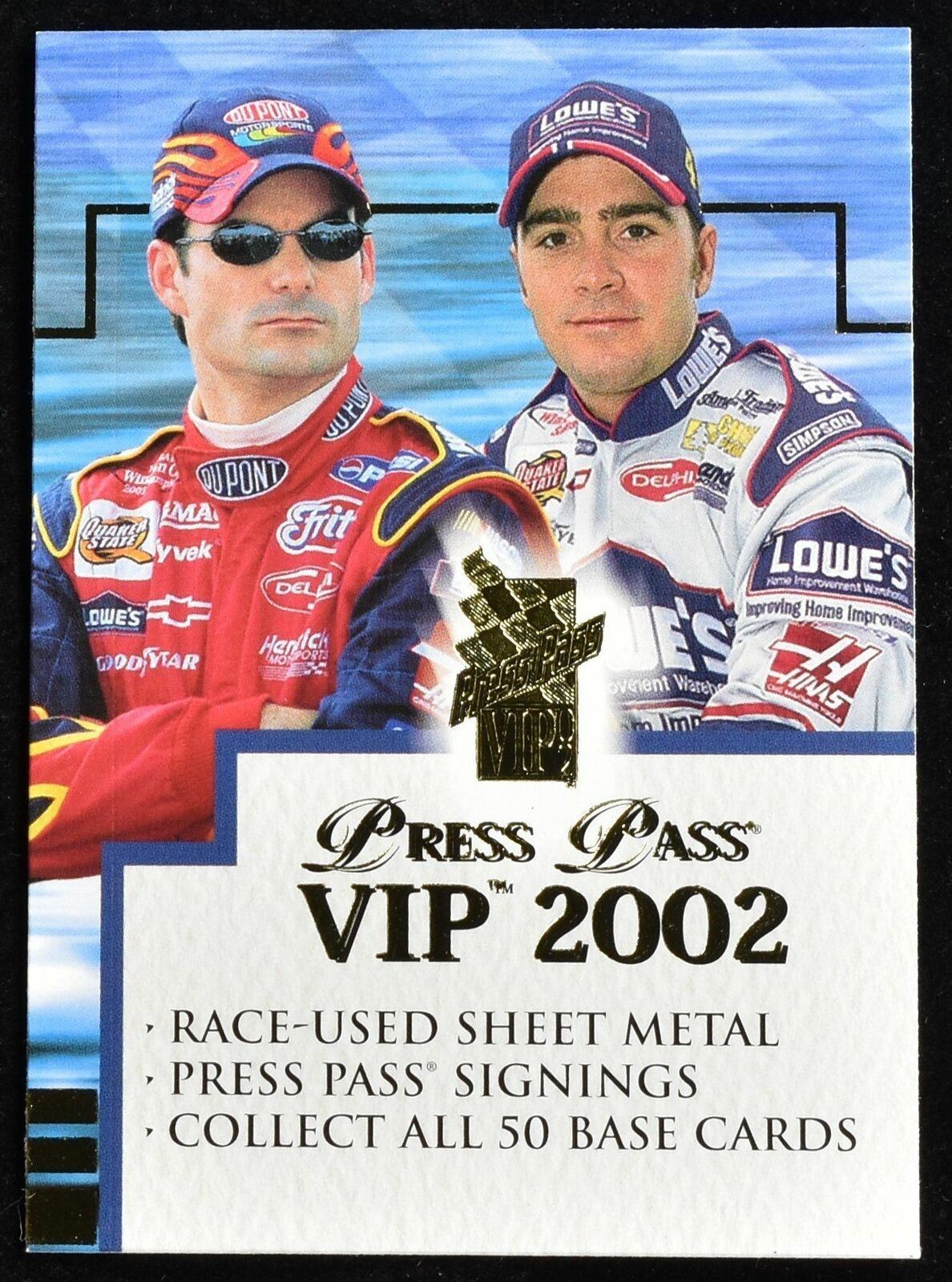 Press Pass VIP 2002 No. 50 Check List Jeff Gordon