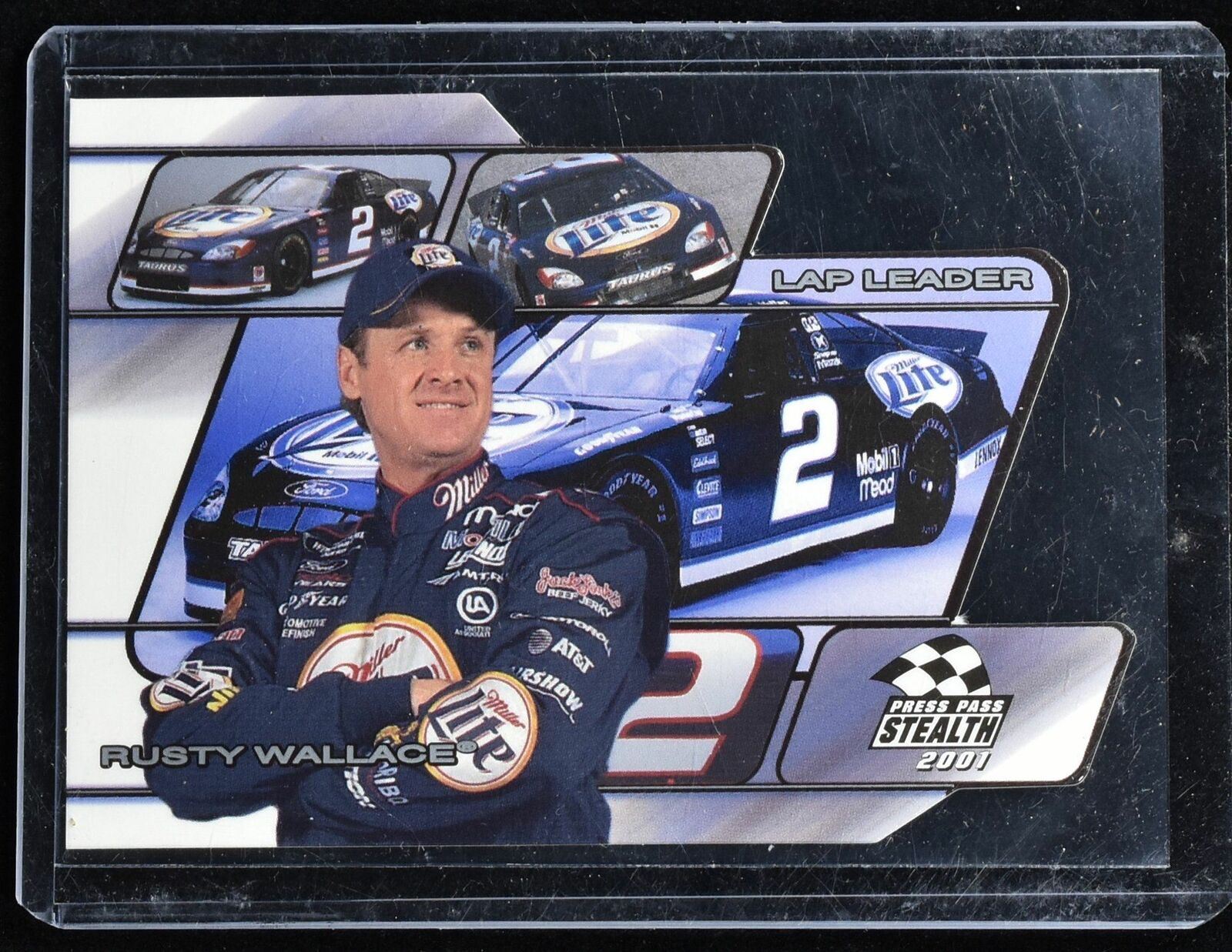 Rusty Wallace Press pass Stealth 2001 LL 2 / 36 Nascar Racing Card