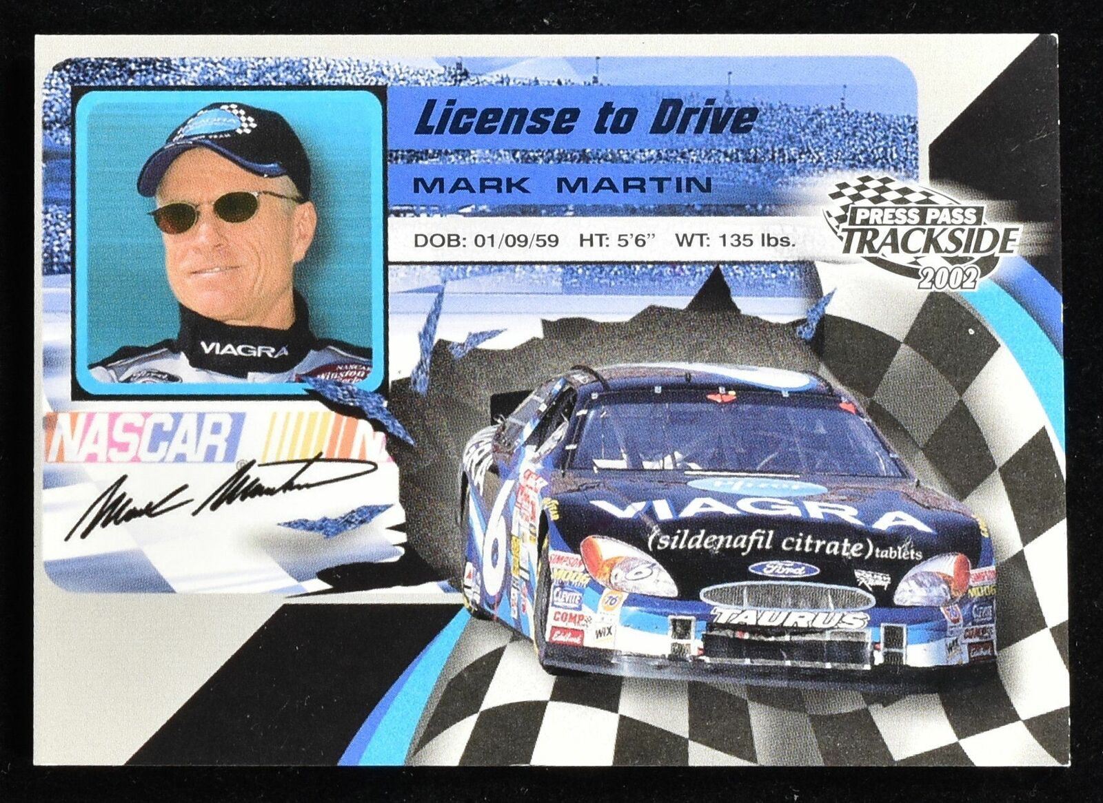 Mark Martin Press Pass Track Side 2002 LD 21/36