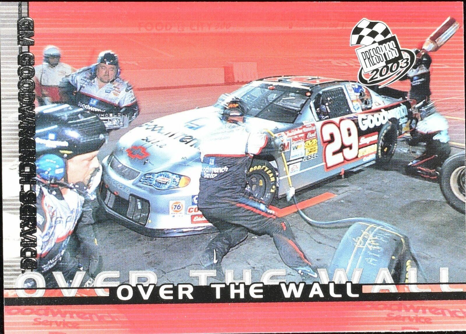 GM good Wrench Crew No. 93 2003 Nascar Racing Card