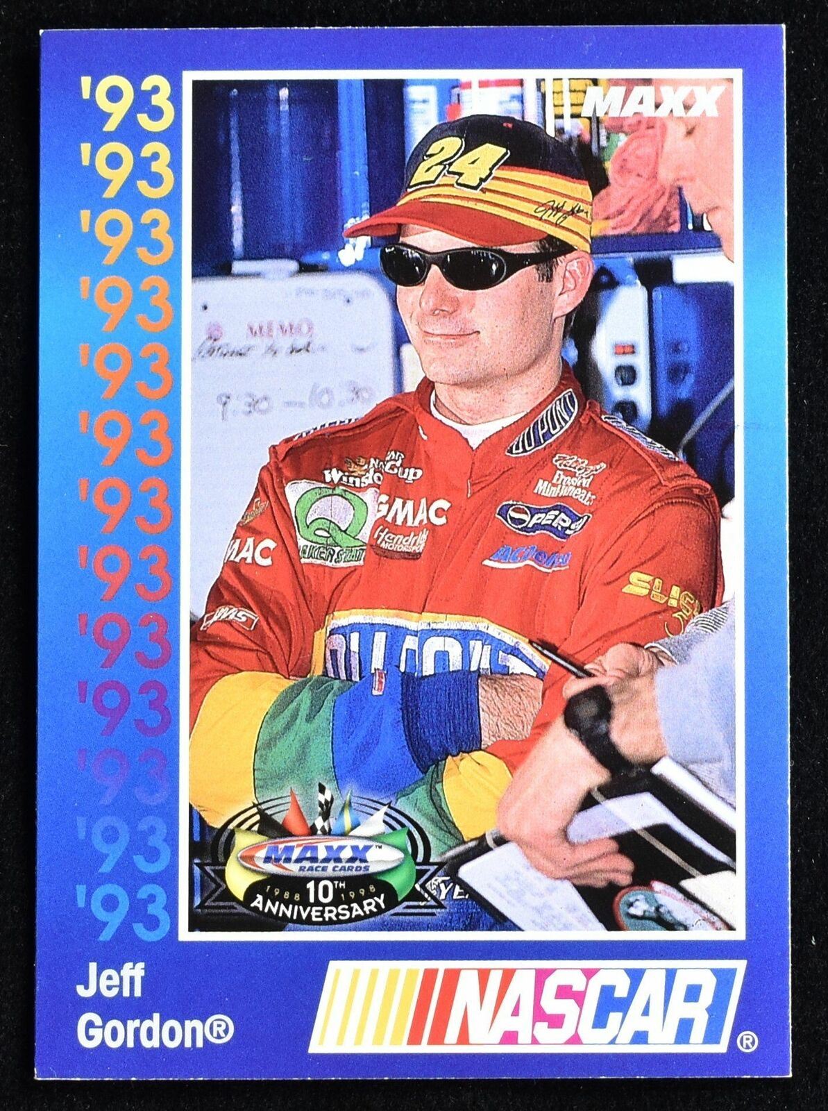 Jeff Gordon Nascar Racing No. 124 1998 MAXX Race Cards