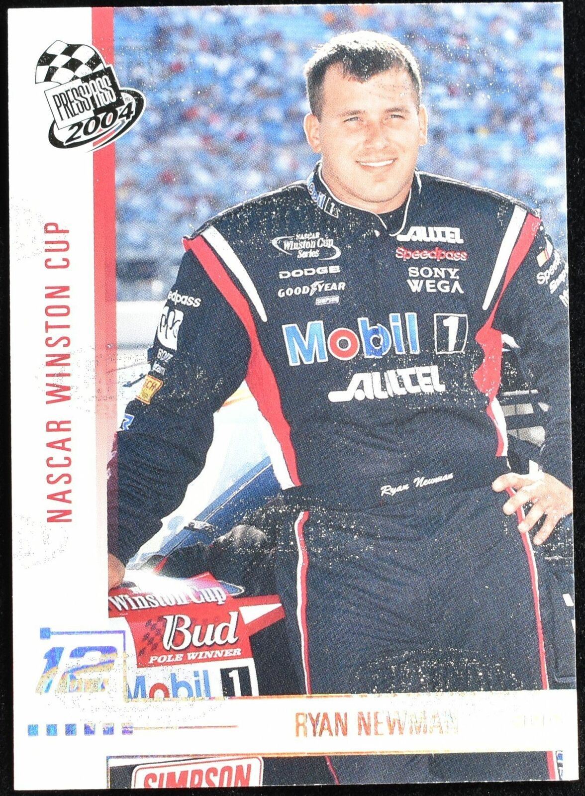 Ryan Newman Press Pass 2004 Winston Cup Mobil 1 12 Nascar Racing card