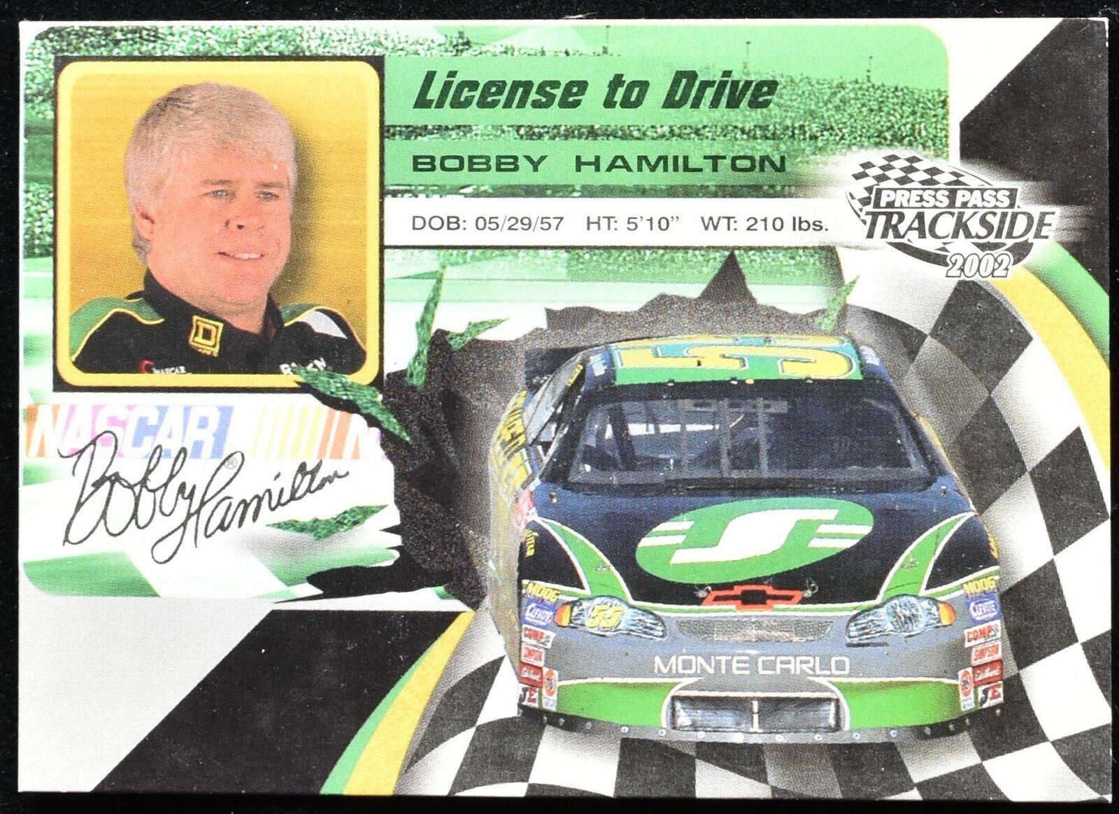 Bobby Hamilton Press Pass Track Side 2002 Licenses To Drive