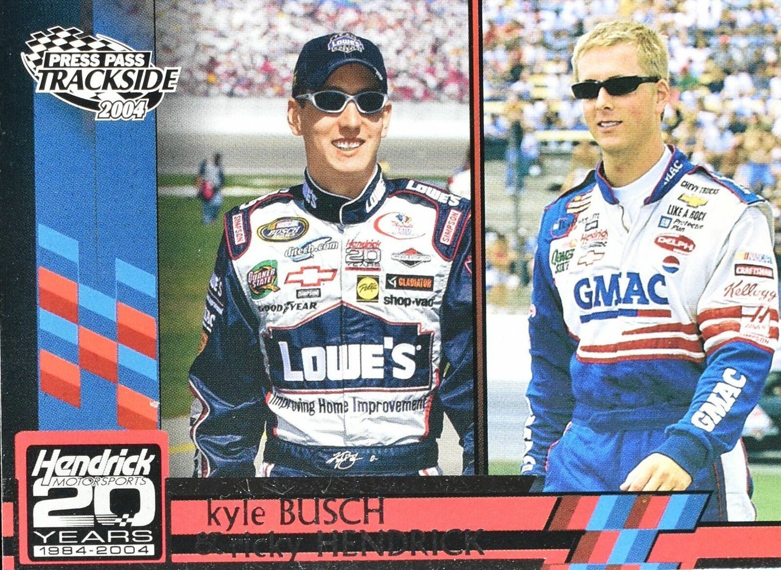 Kyle Busch and Ricky Hendrick Press Pass 2004 Card No. 84