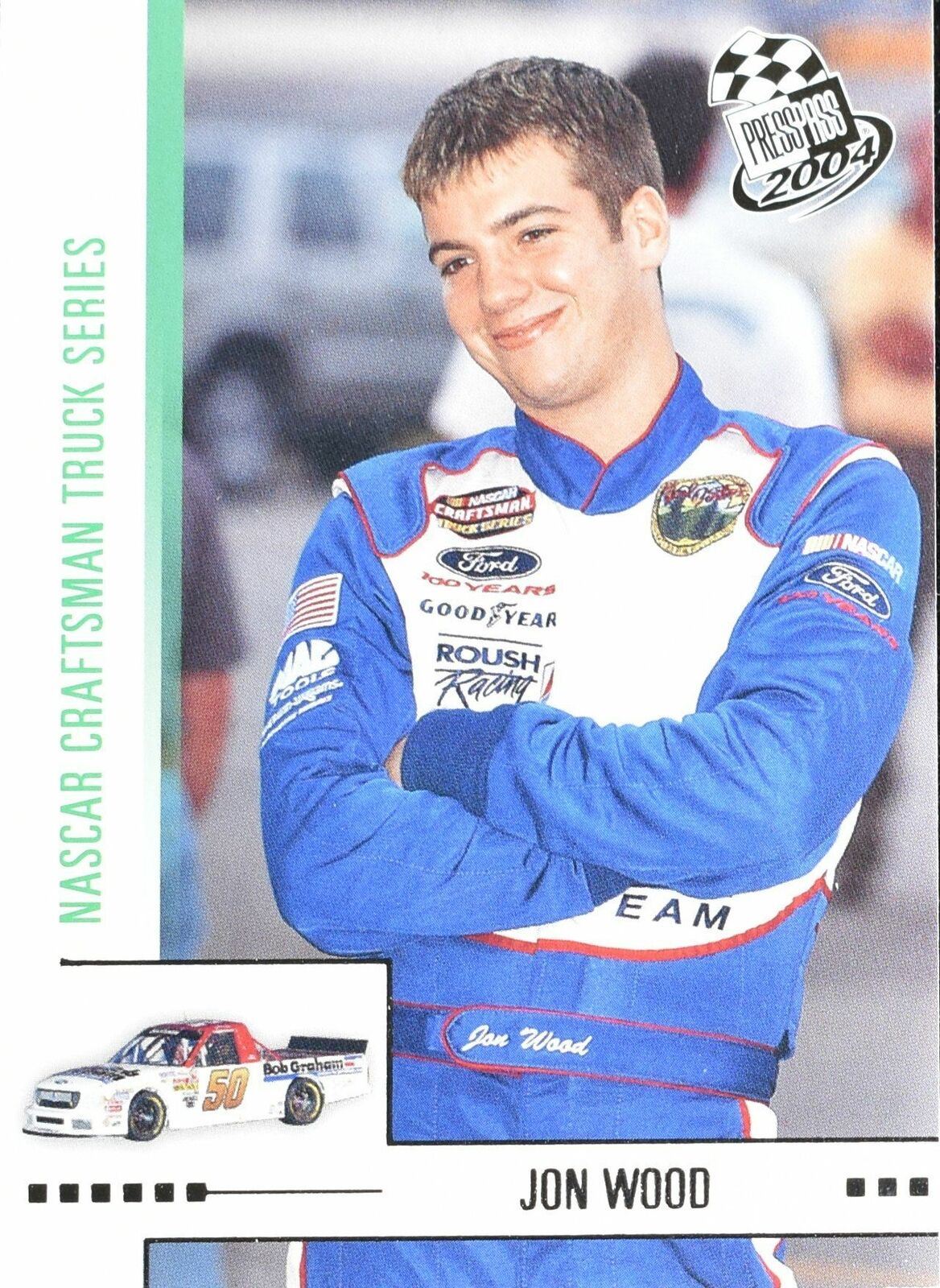 Jon Wood Nascar Craftmans Press Pass 2004 No. 56