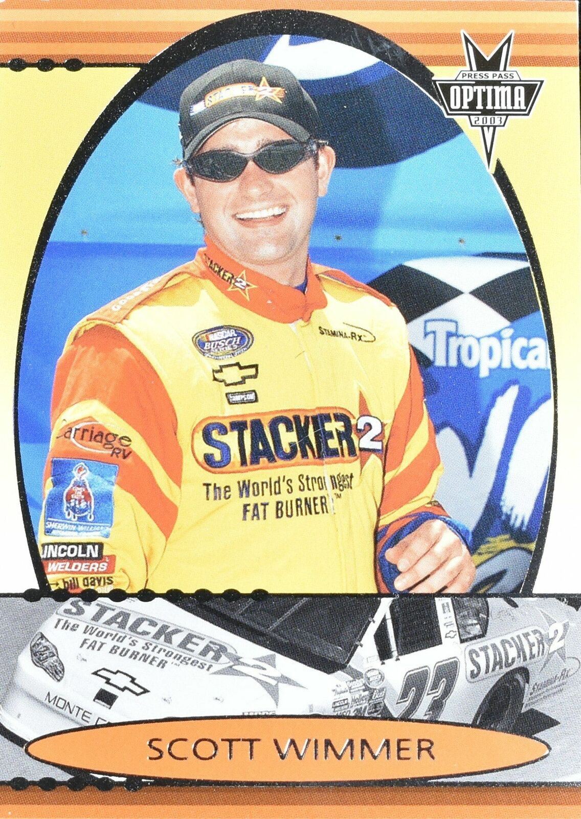 Scott Wimmer Optima Press Pass 2003 Nascar Racing Card No. 39