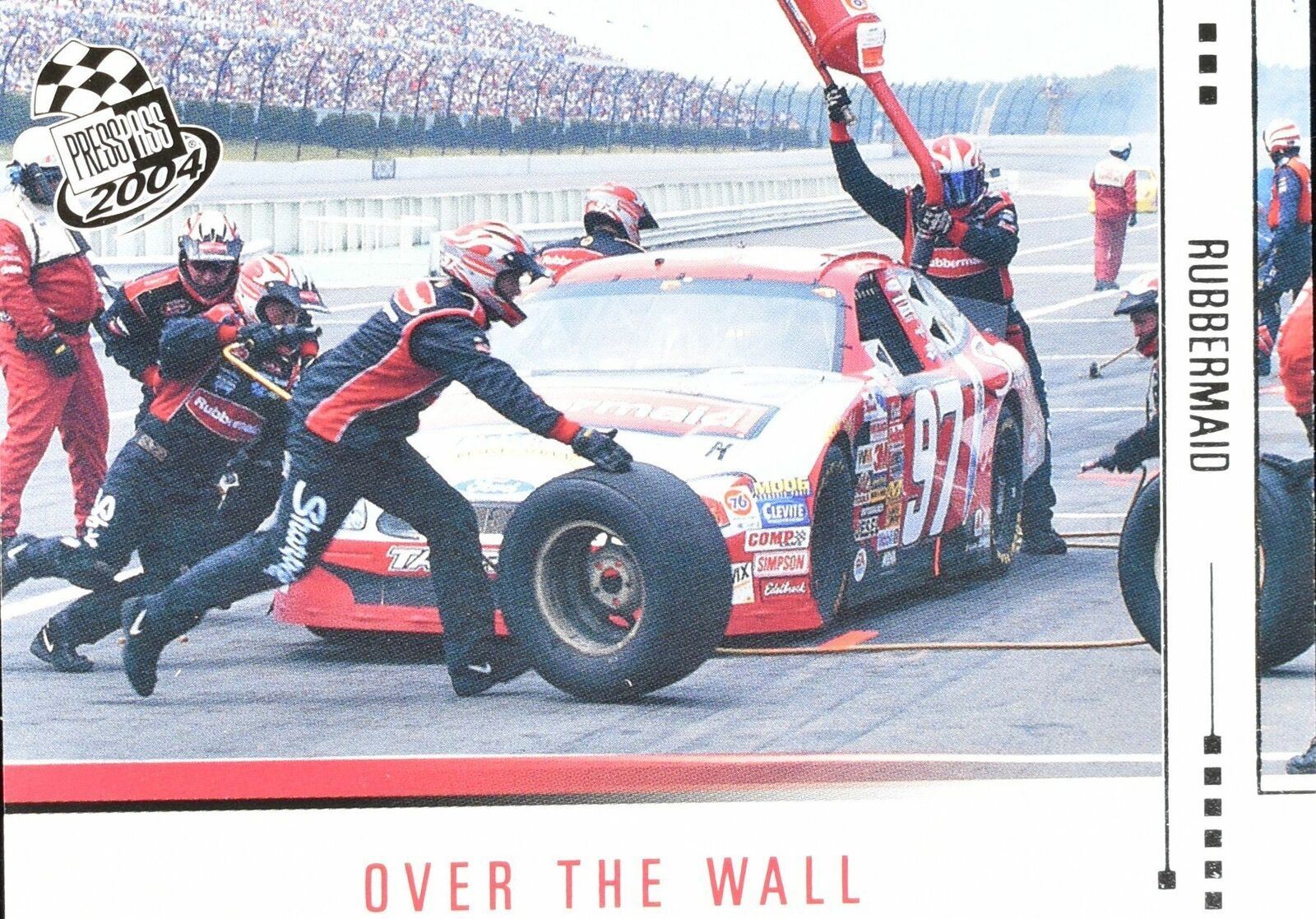 Over the Wall Crew 75 nascar Press Pass Rubbermaid